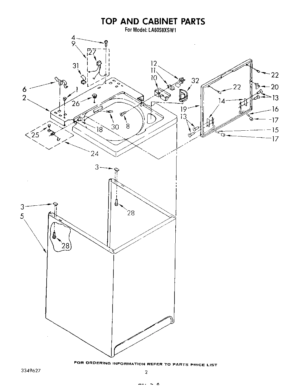 02 - TOP AND CABINET , LITERATURE AND OPTIONAL