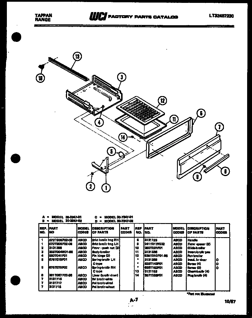 06 - BROILER DRAWER PARTS