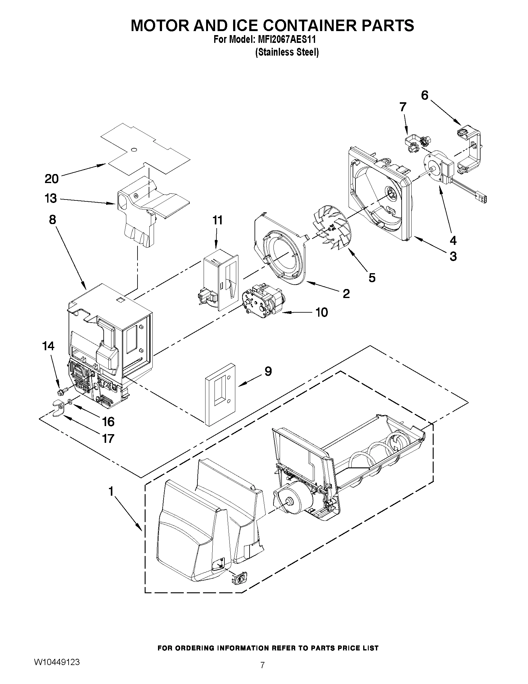 04 - MOTOR AND ICE CONTAINER PARTS