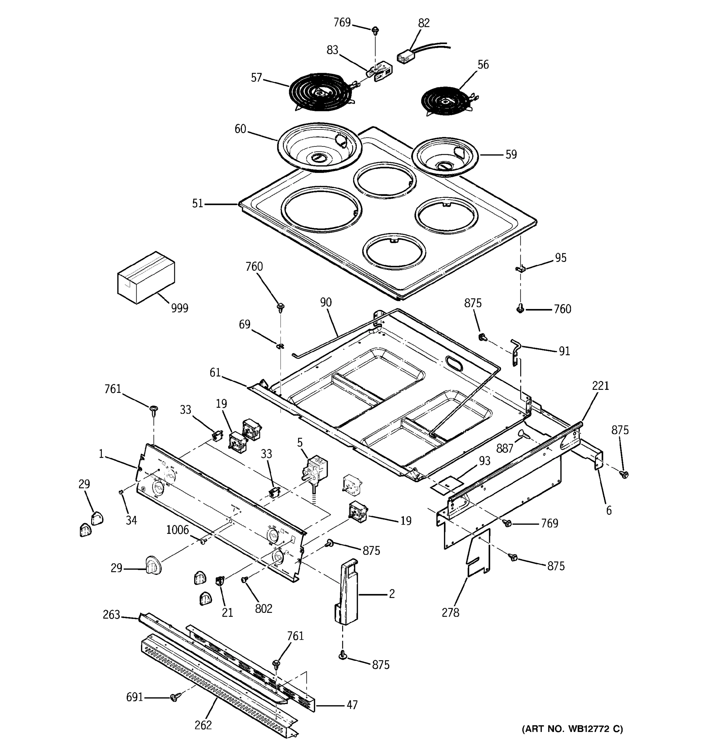 CONTROL PANEL & COOKTOP