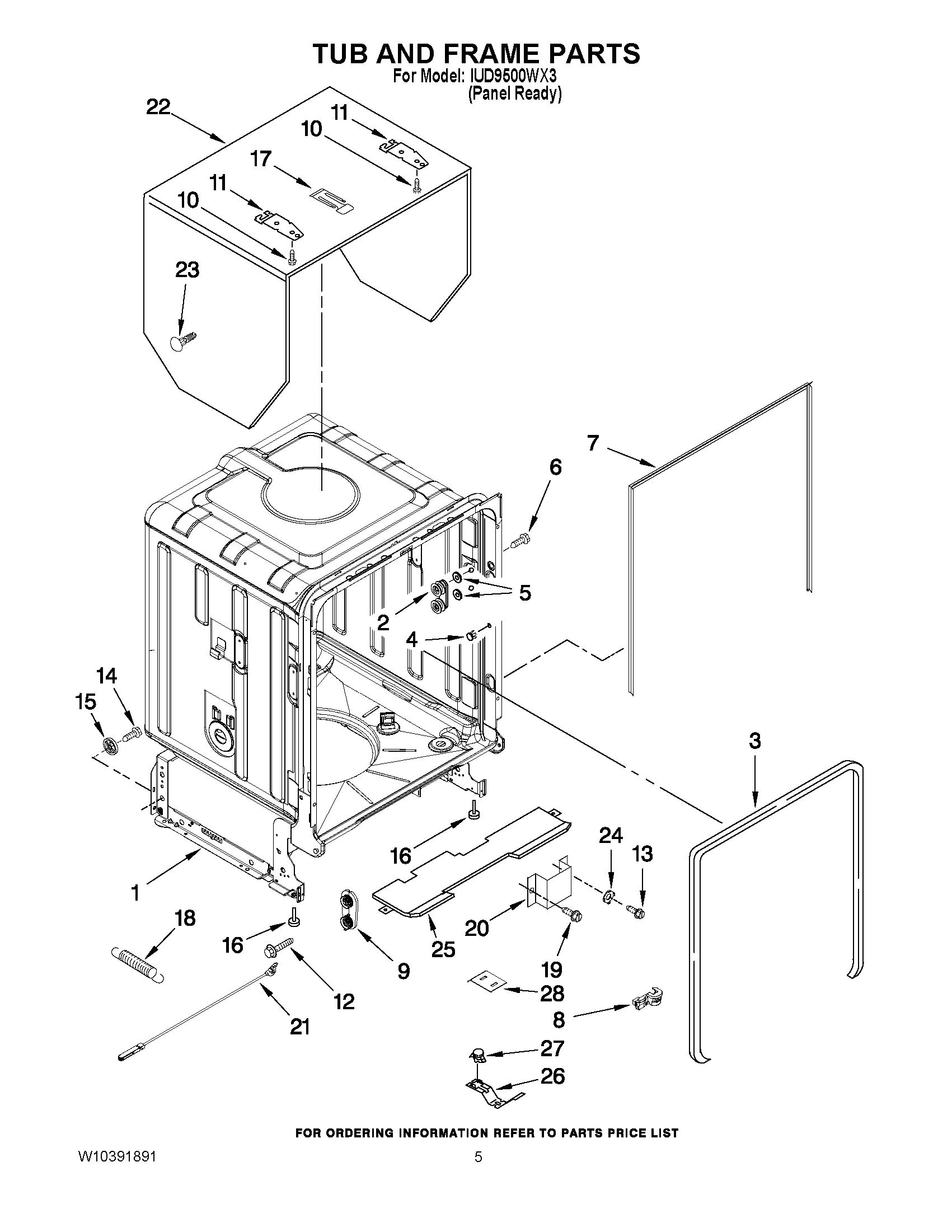 05 - TUB AND FRAME PARTS