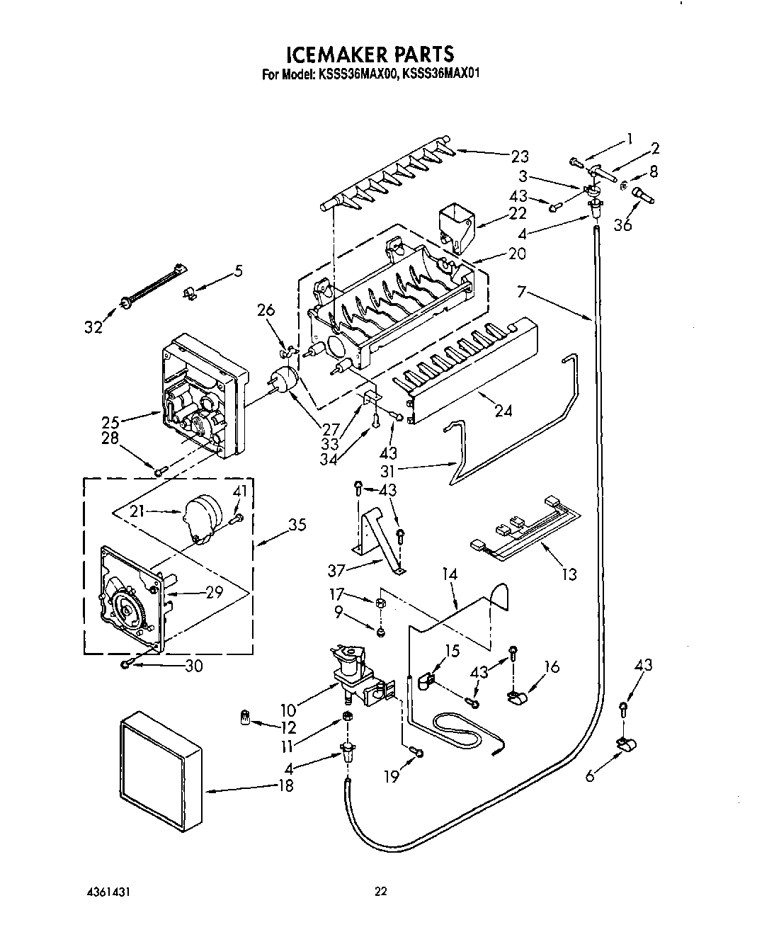 15 - ICEMAKER, LIT/OPTIONAL