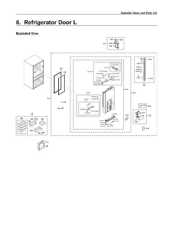 Left Refrigerator Door Parts