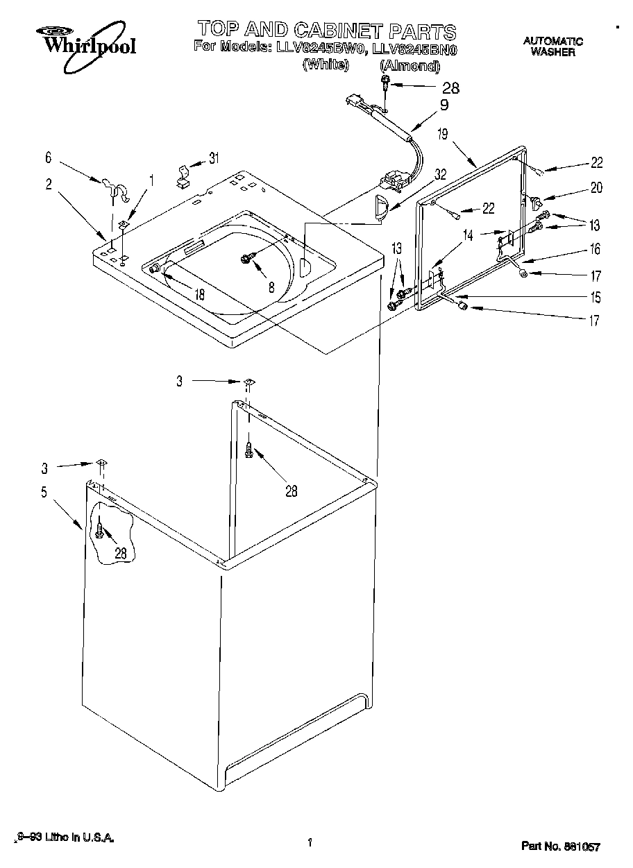 01 - TOP AND CABINET, LIT/OPTIONAL
