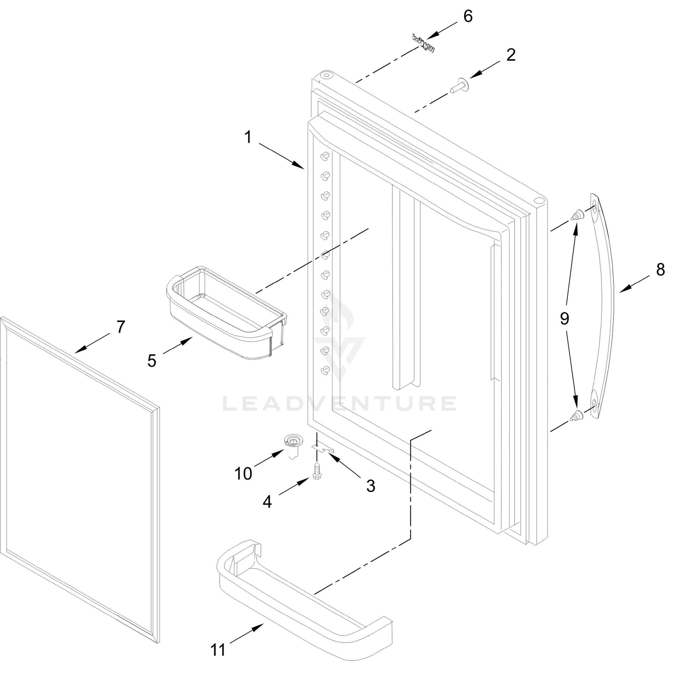 REFRIGERATOR DOOR PARTS