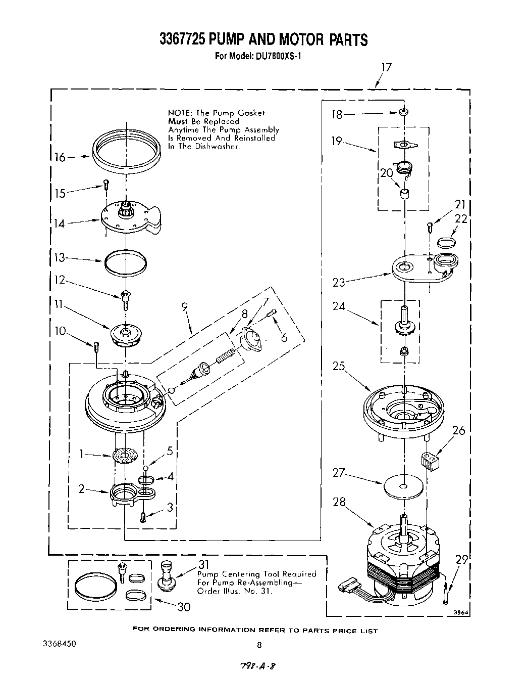 06 - 3367725 PUMP AND MOTOR
