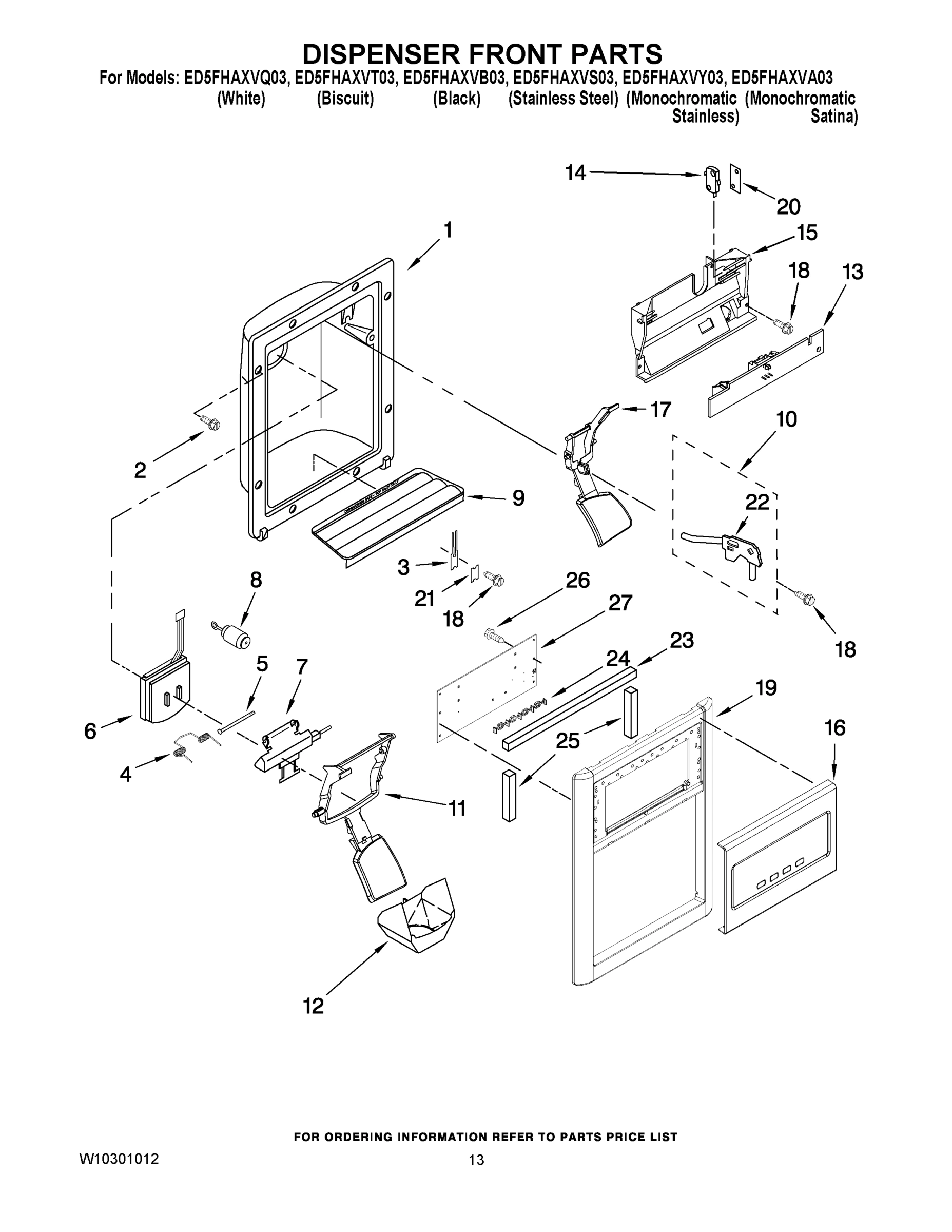 08 - DISPENSER FRONT PARTS