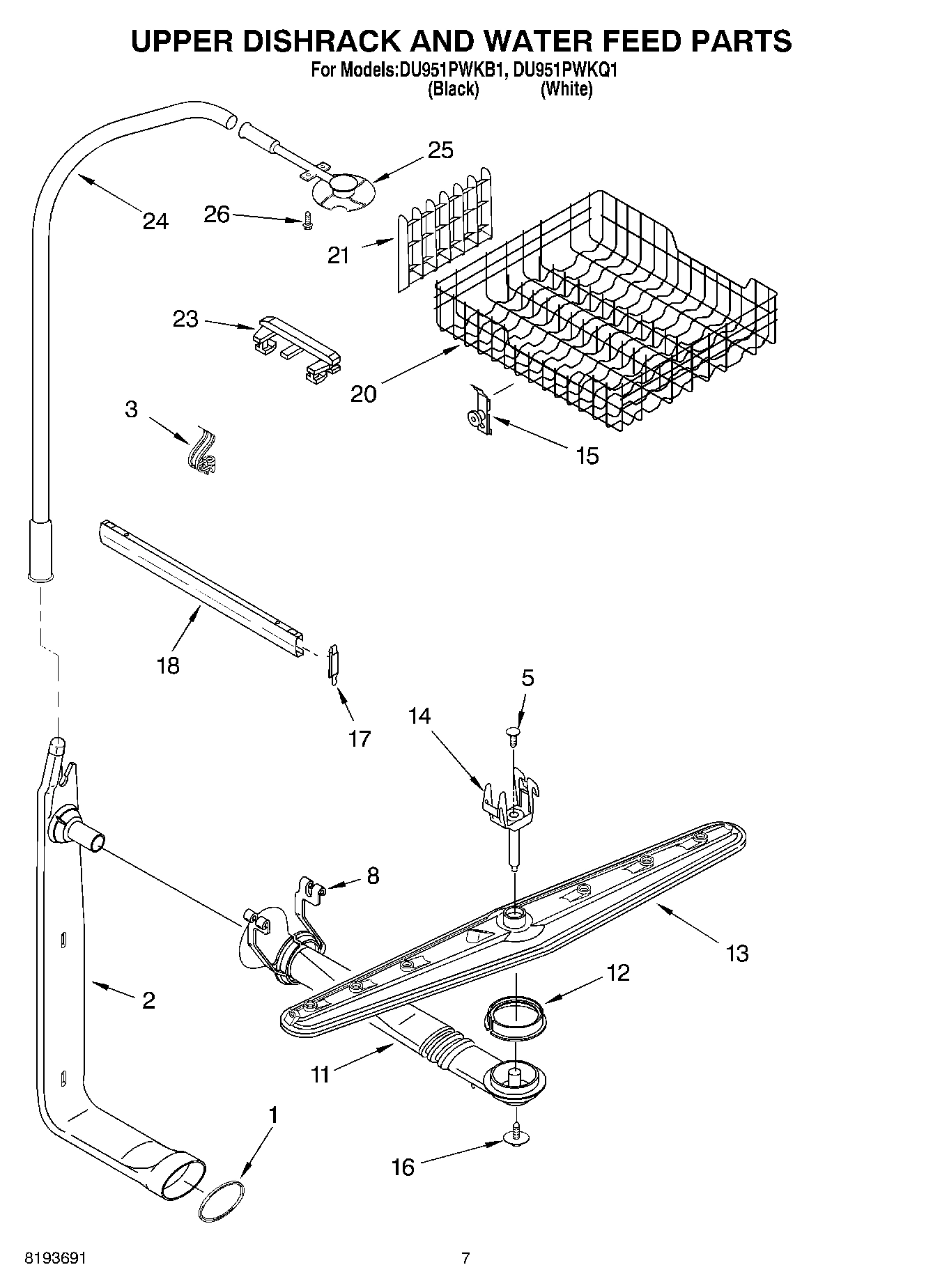 05 - UPPER DISHRACK AND WATER FEED