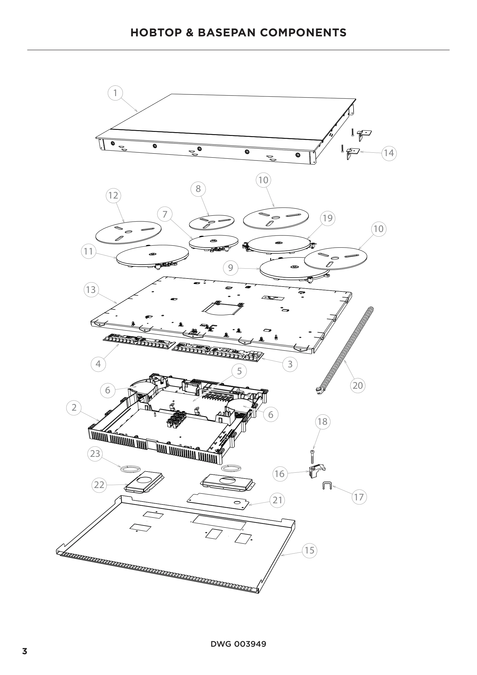 HOBTOP & BASEPAN COMPONENTS