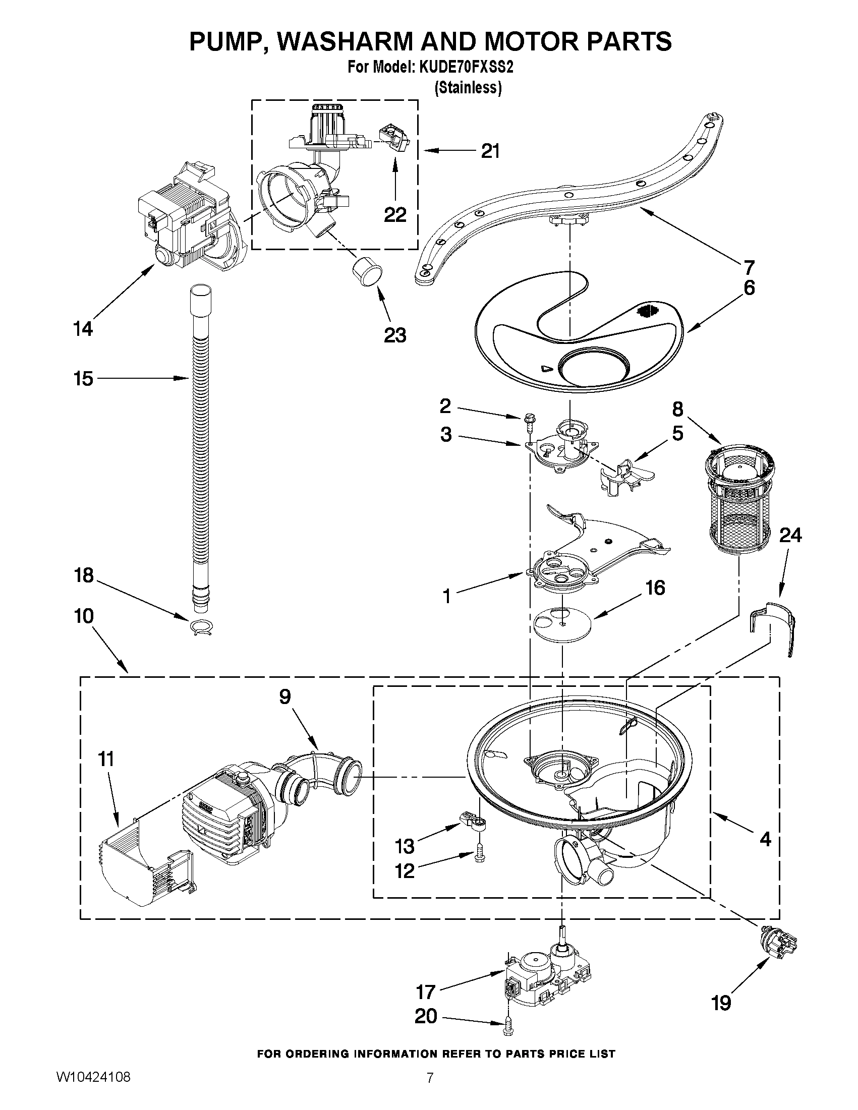 06 - PUMP, WASHARM AND MOTOR PARTS