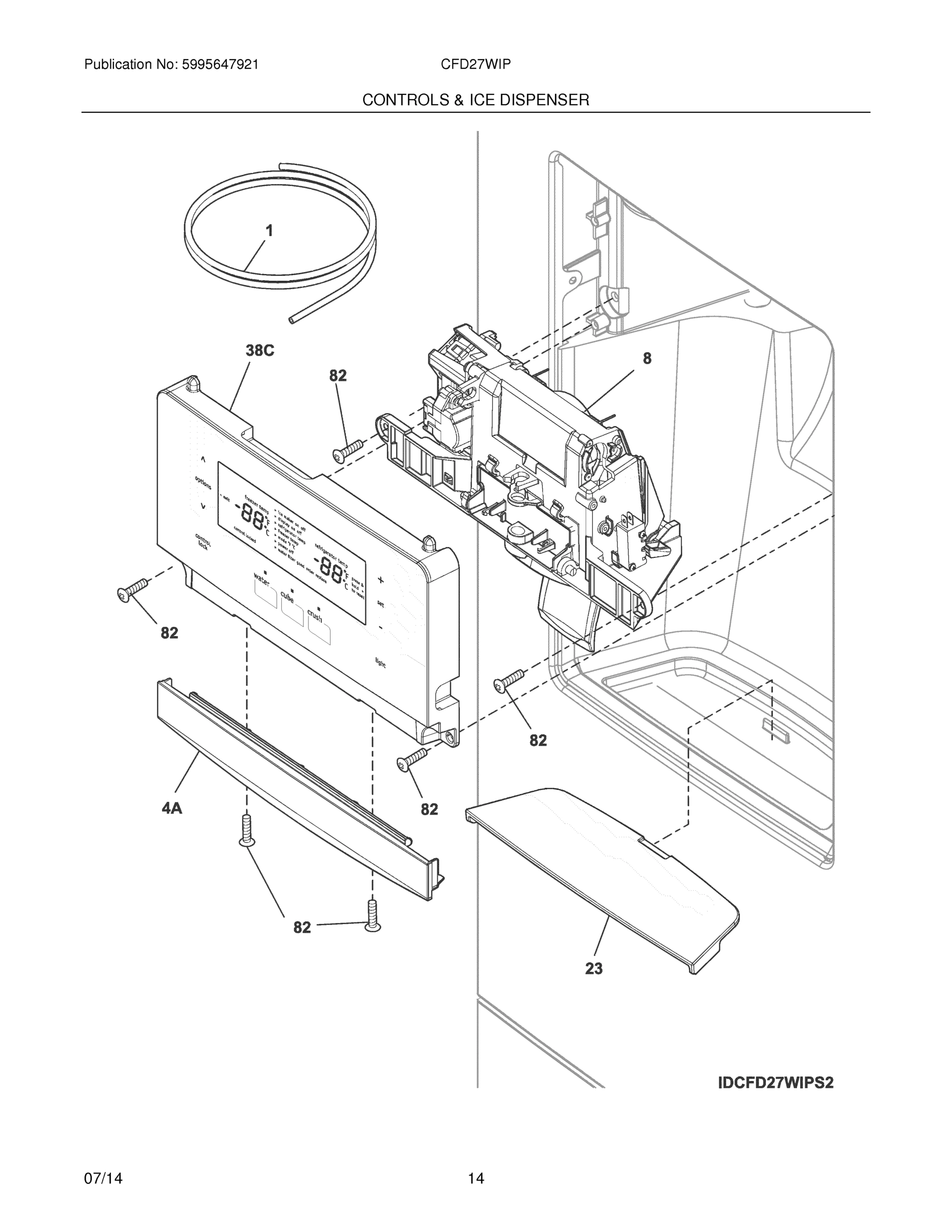 13 - CONTROLS & ICE DISPENSER