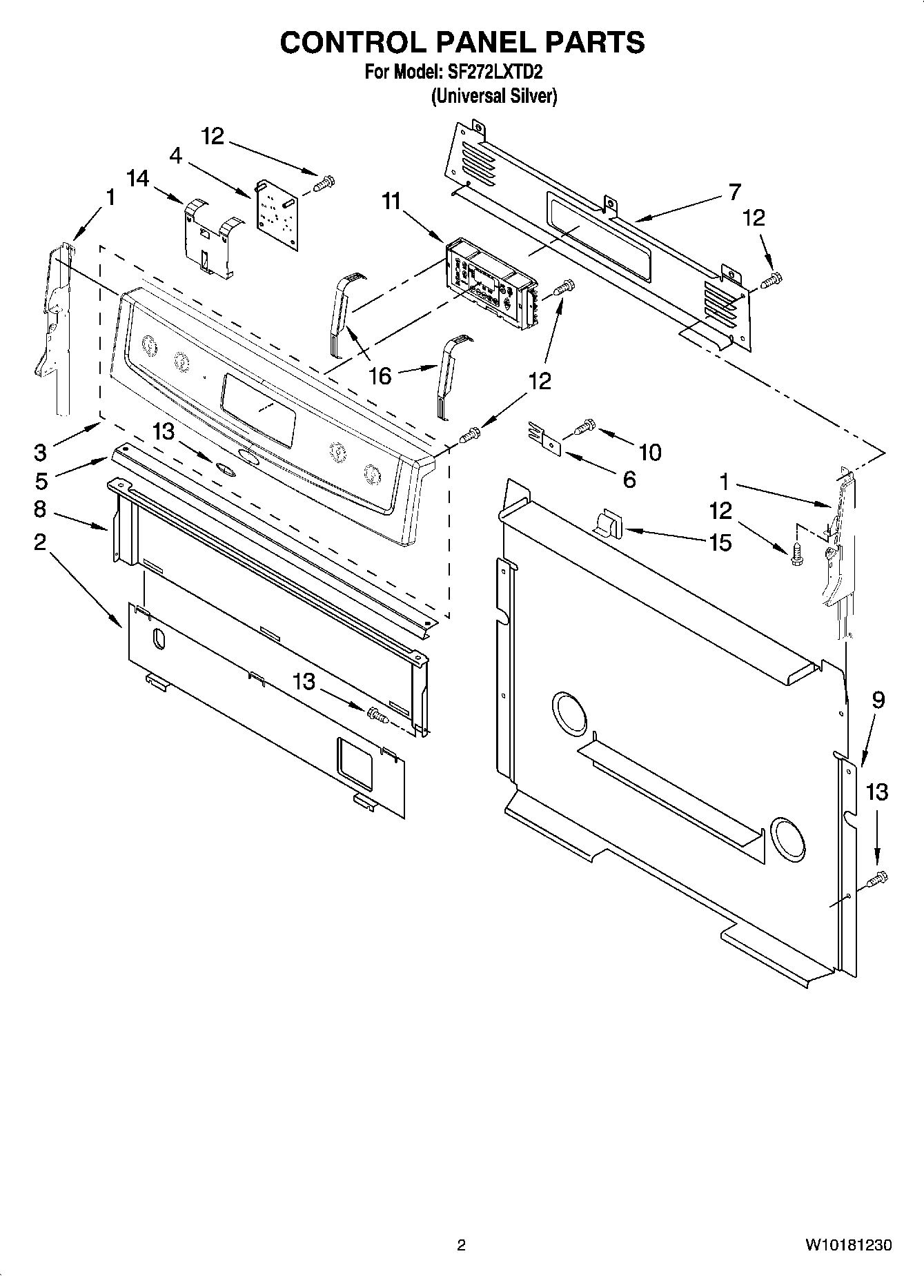 02 - CONTROL PANEL PARTS
