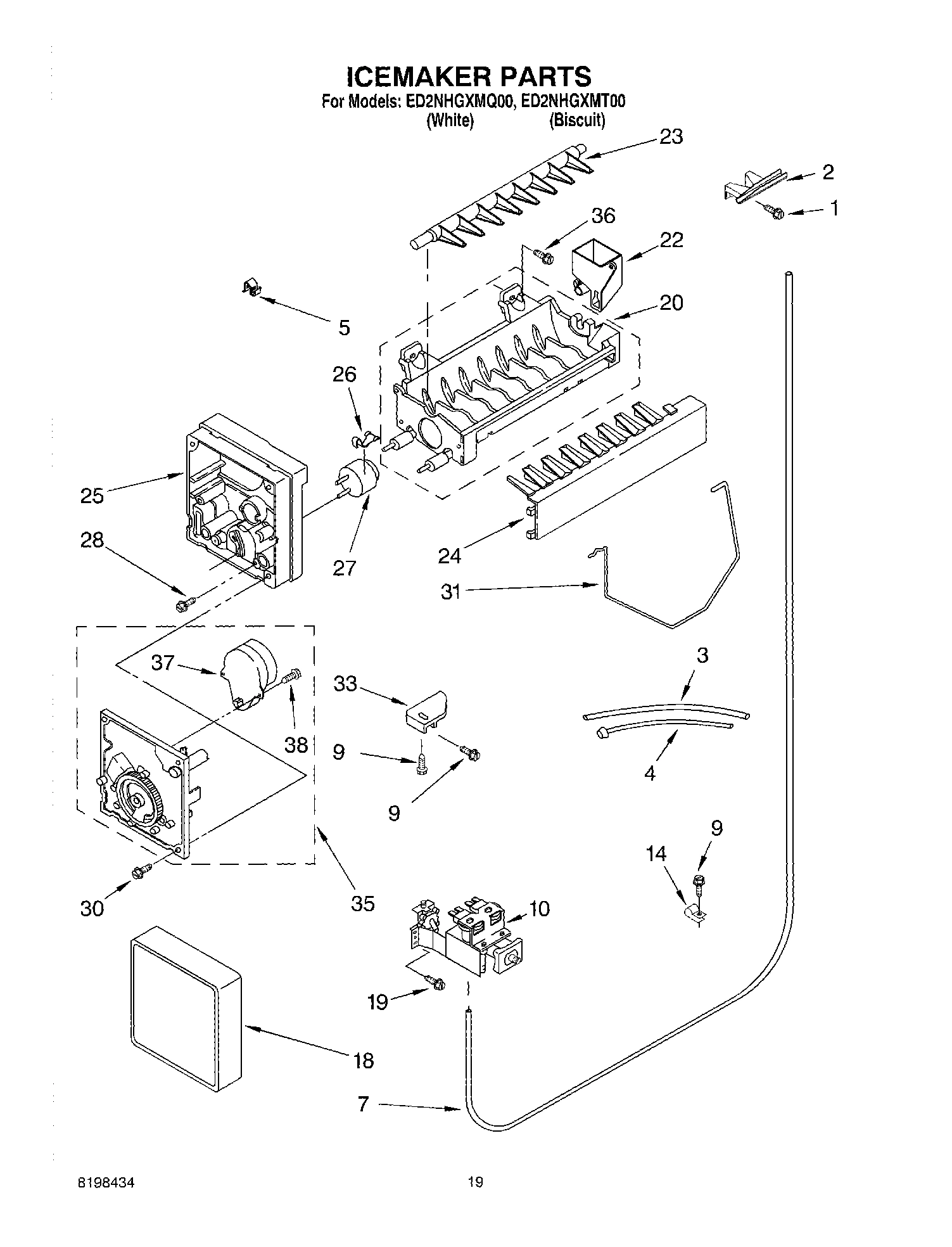 12 - ICEMAKER PARTS, PARTS NOT ILLUSTRATED