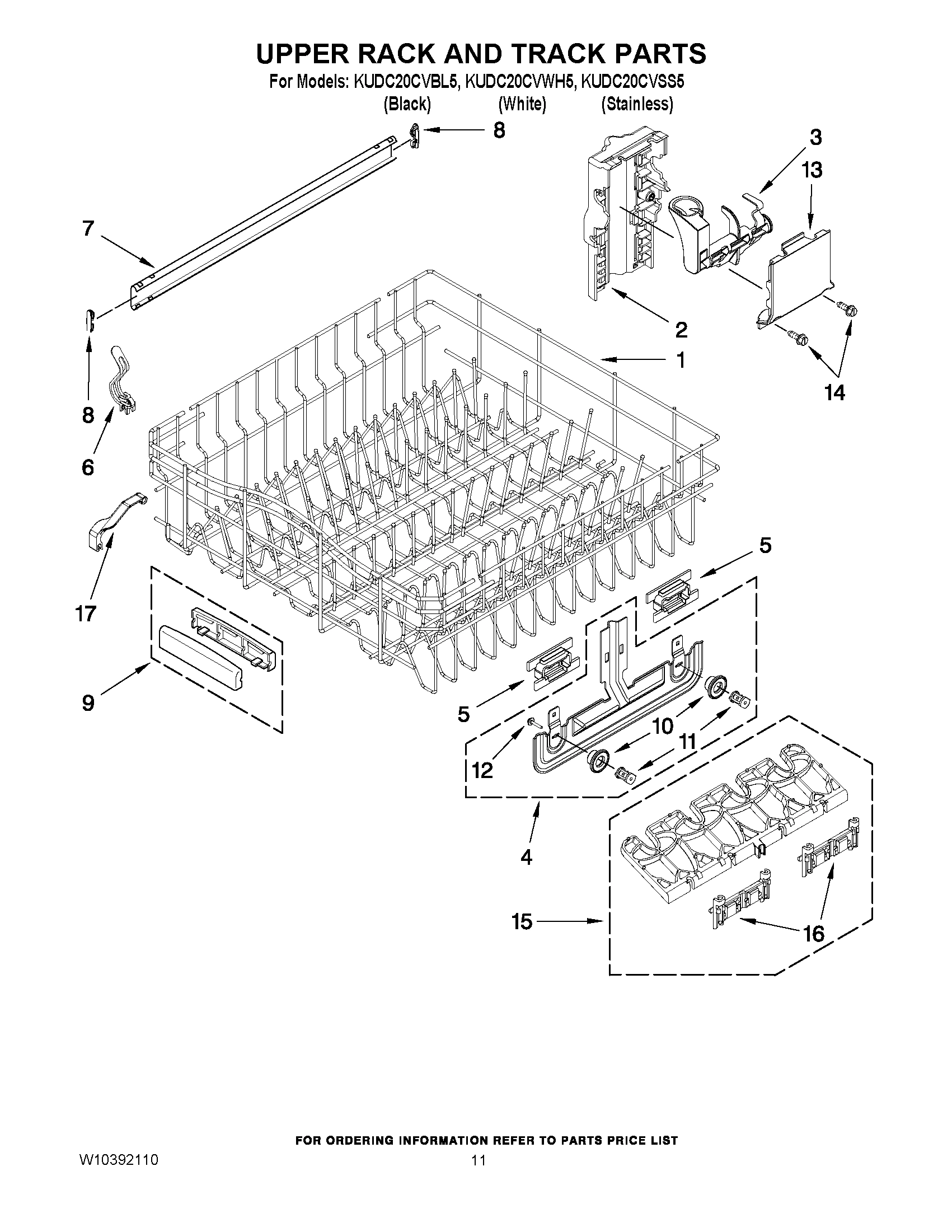 09 - UPPER RACK AND TRACK PARTS