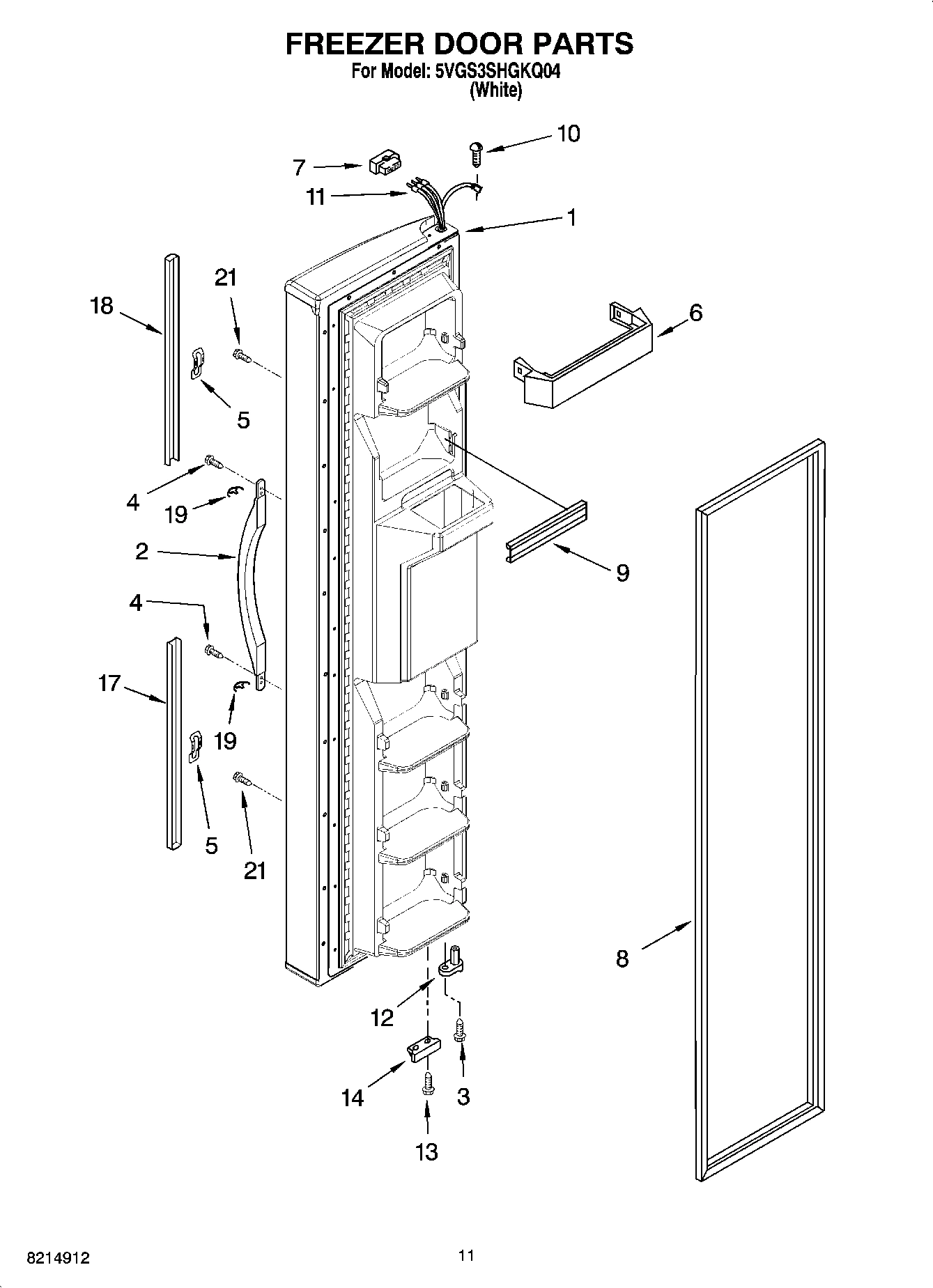 07 - FREEZER DOOR PARTS