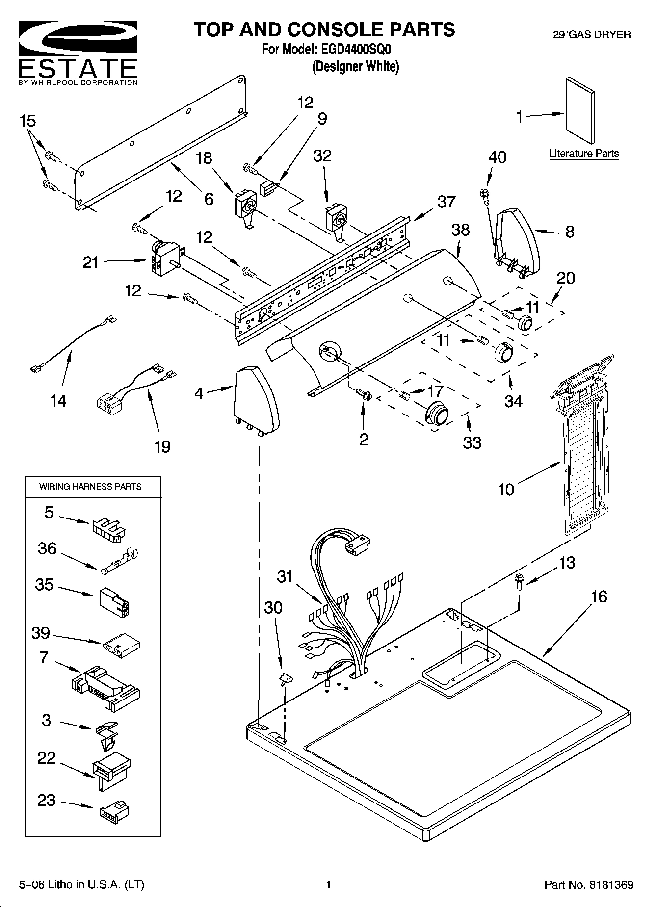 01 - TOP AND CONSOLE PARTS