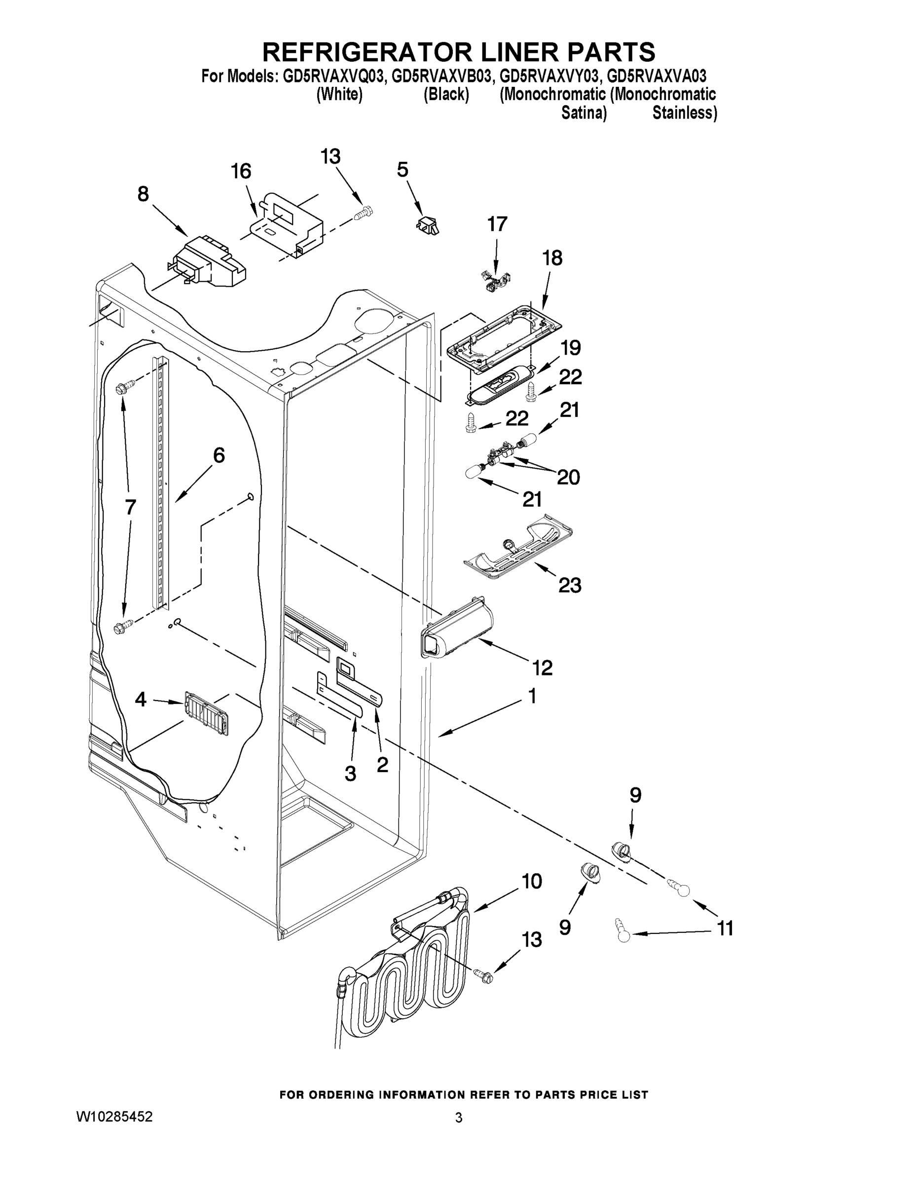 02 - REFRIGERATOR LINER PARTS