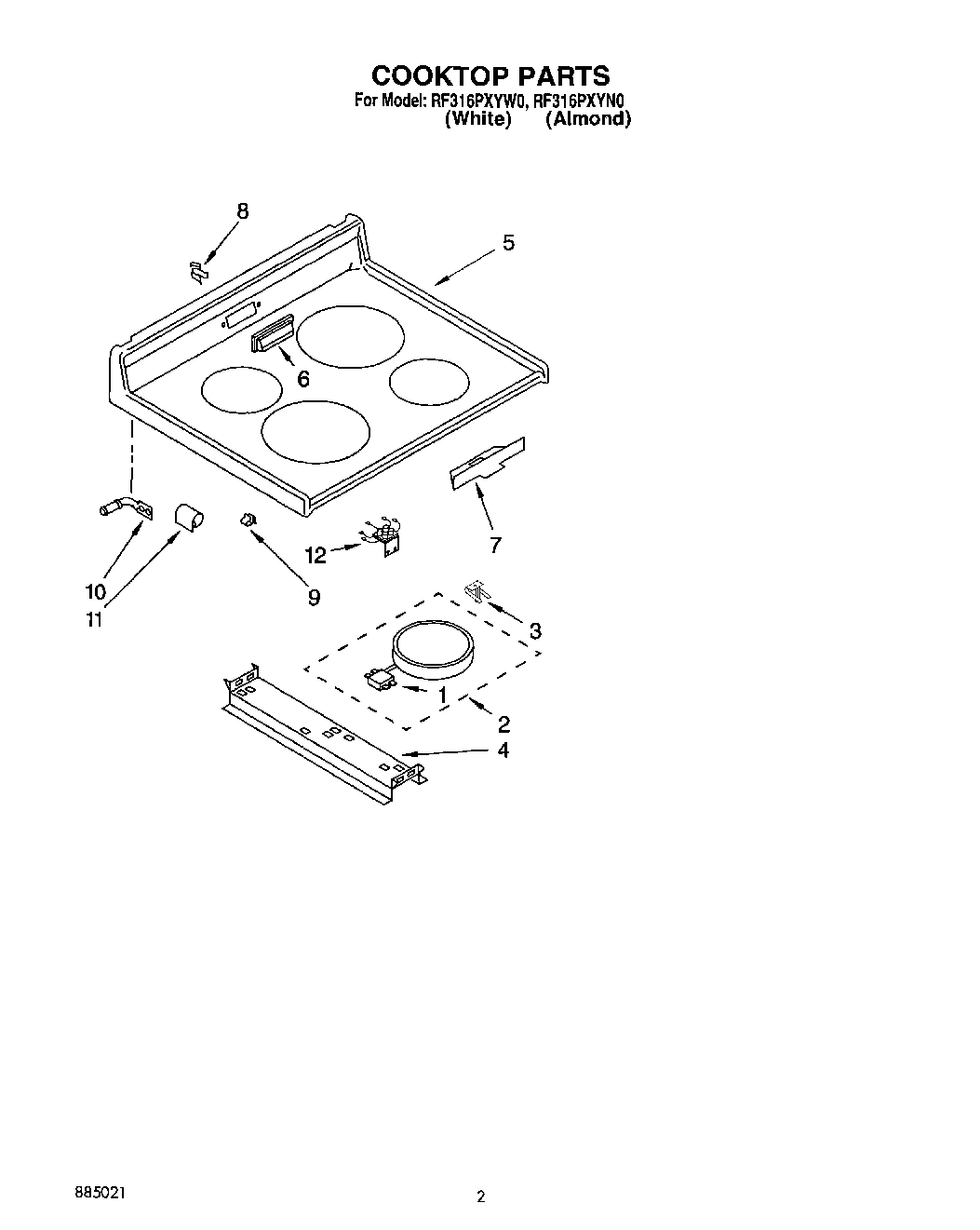 02 - COOKTOP, LIT/OPTIONAL