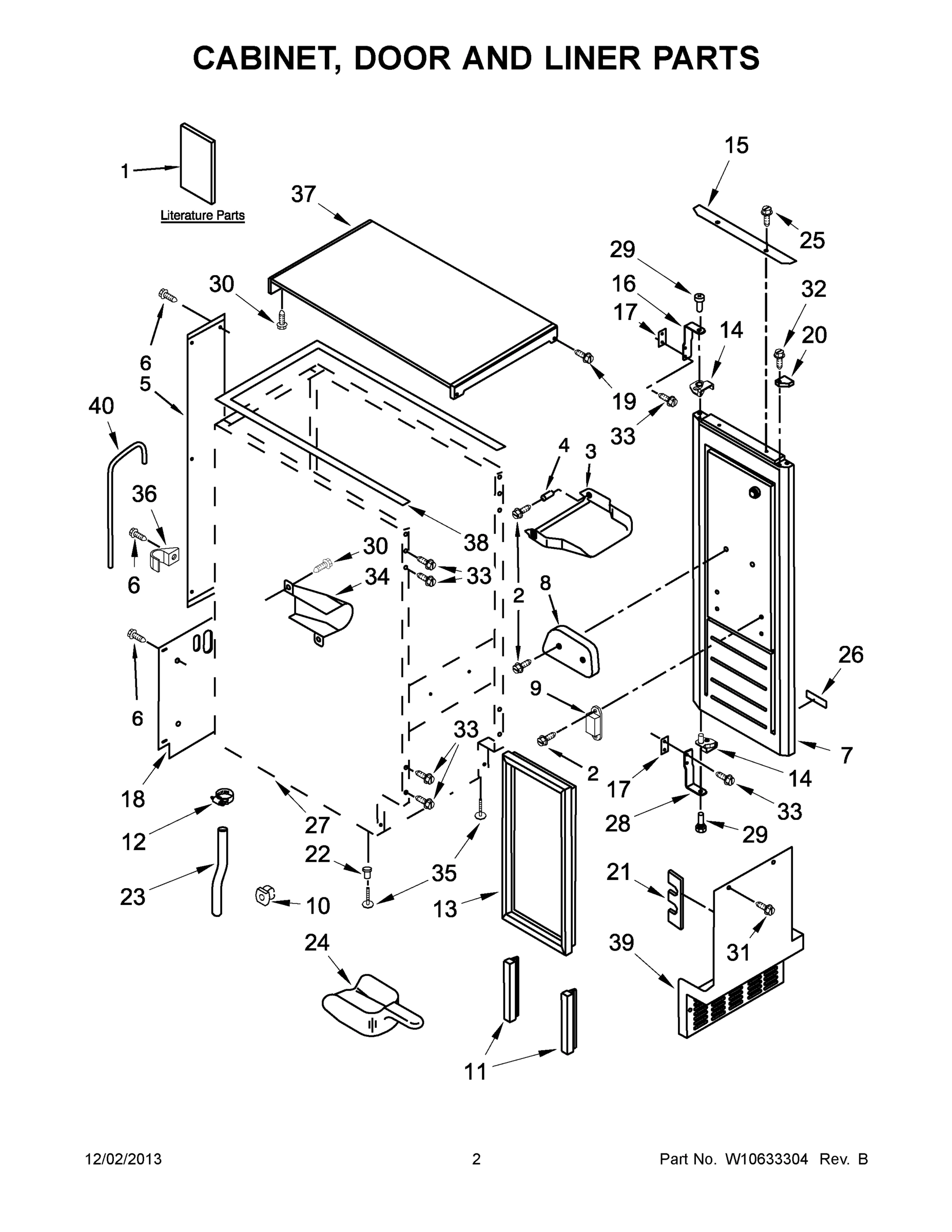 02 - CABINET, DOOR AND LINER PARTS