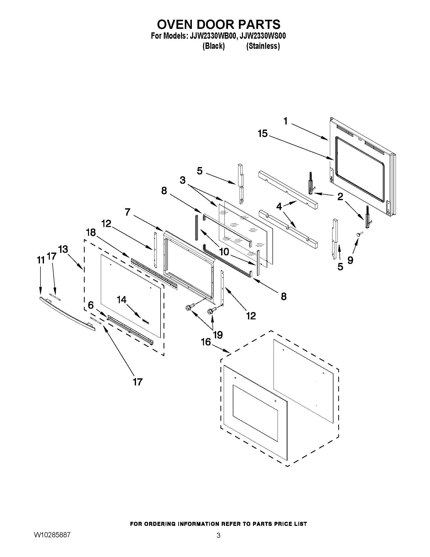 02 - OVEN DOOR PARTS