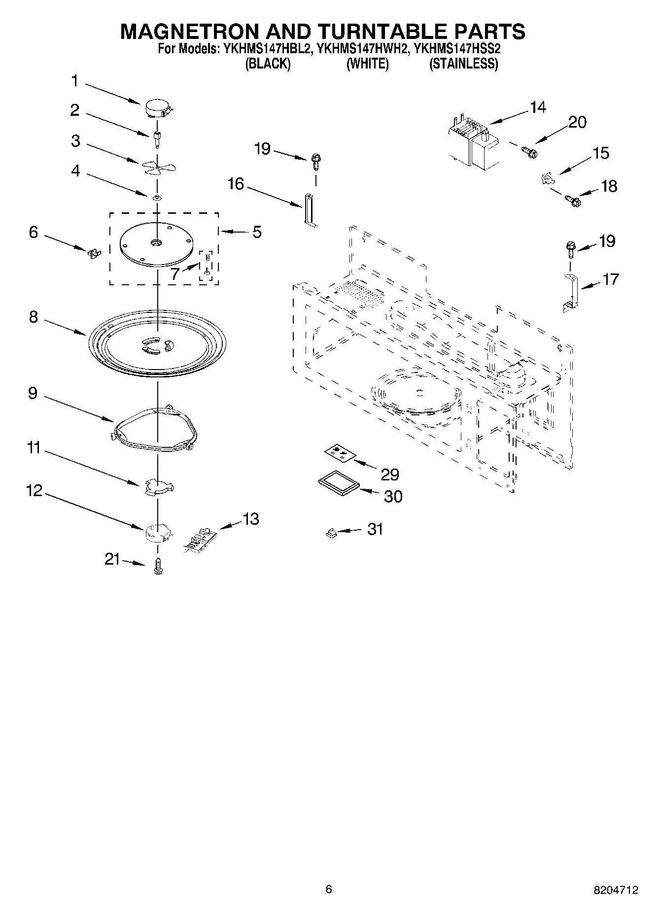 05 - MAGNETRON AND TURNTABLE PARTS