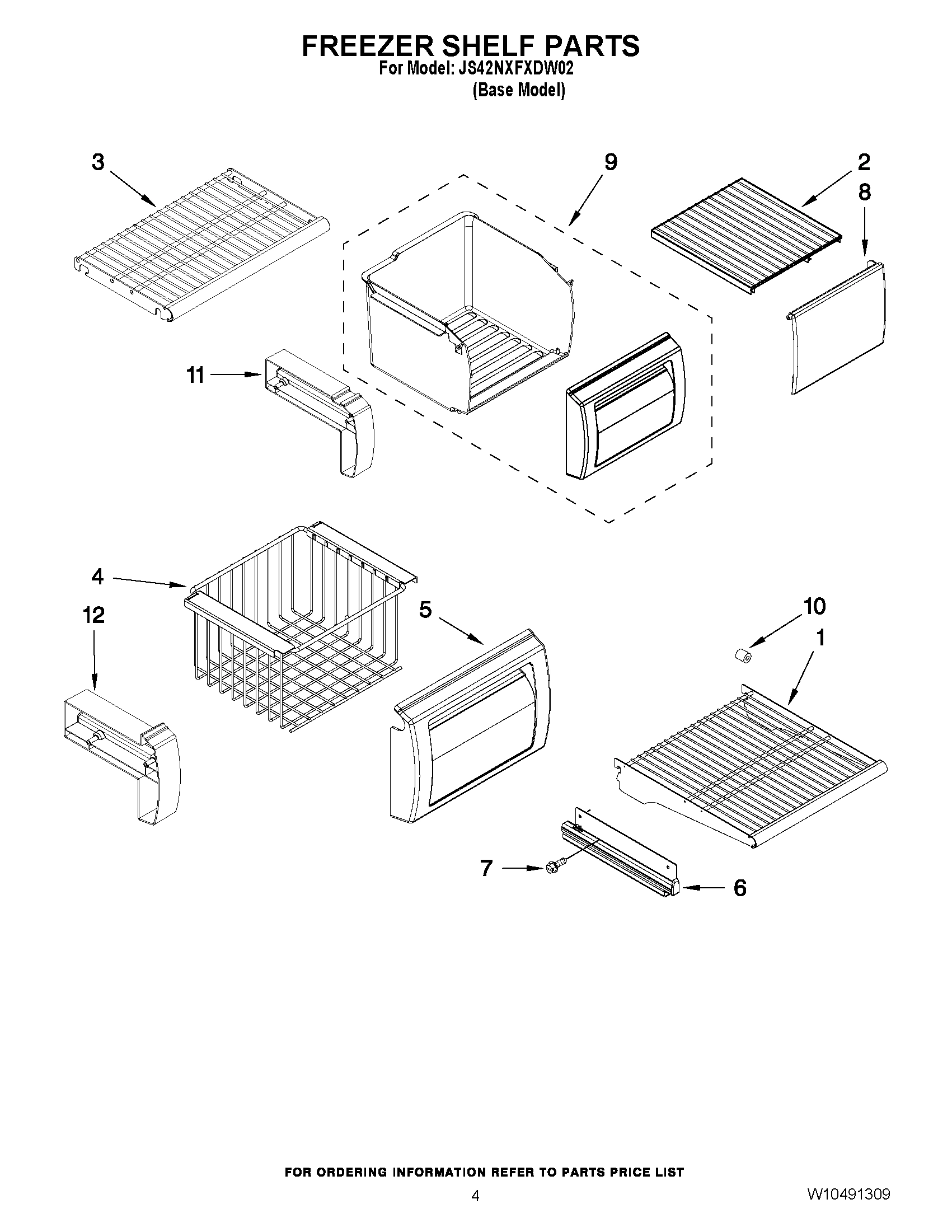 03 - FREEZER SHELF PARTS