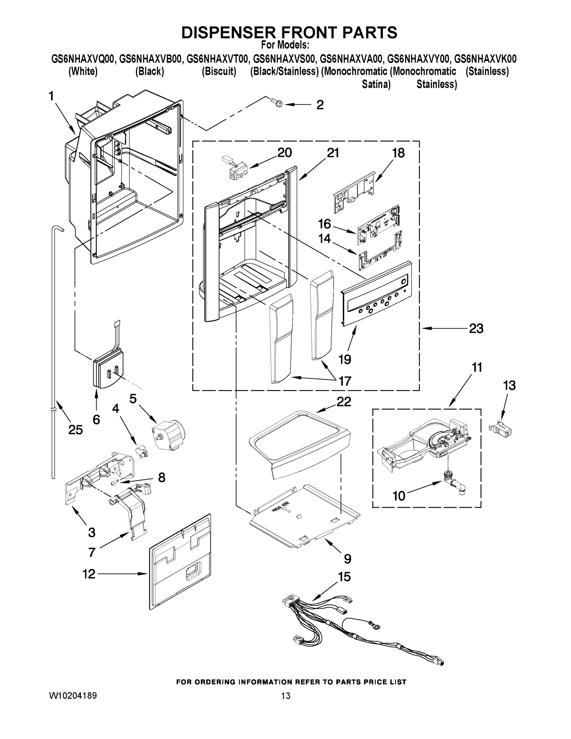 08 - DISPENSER FRONT PARTS