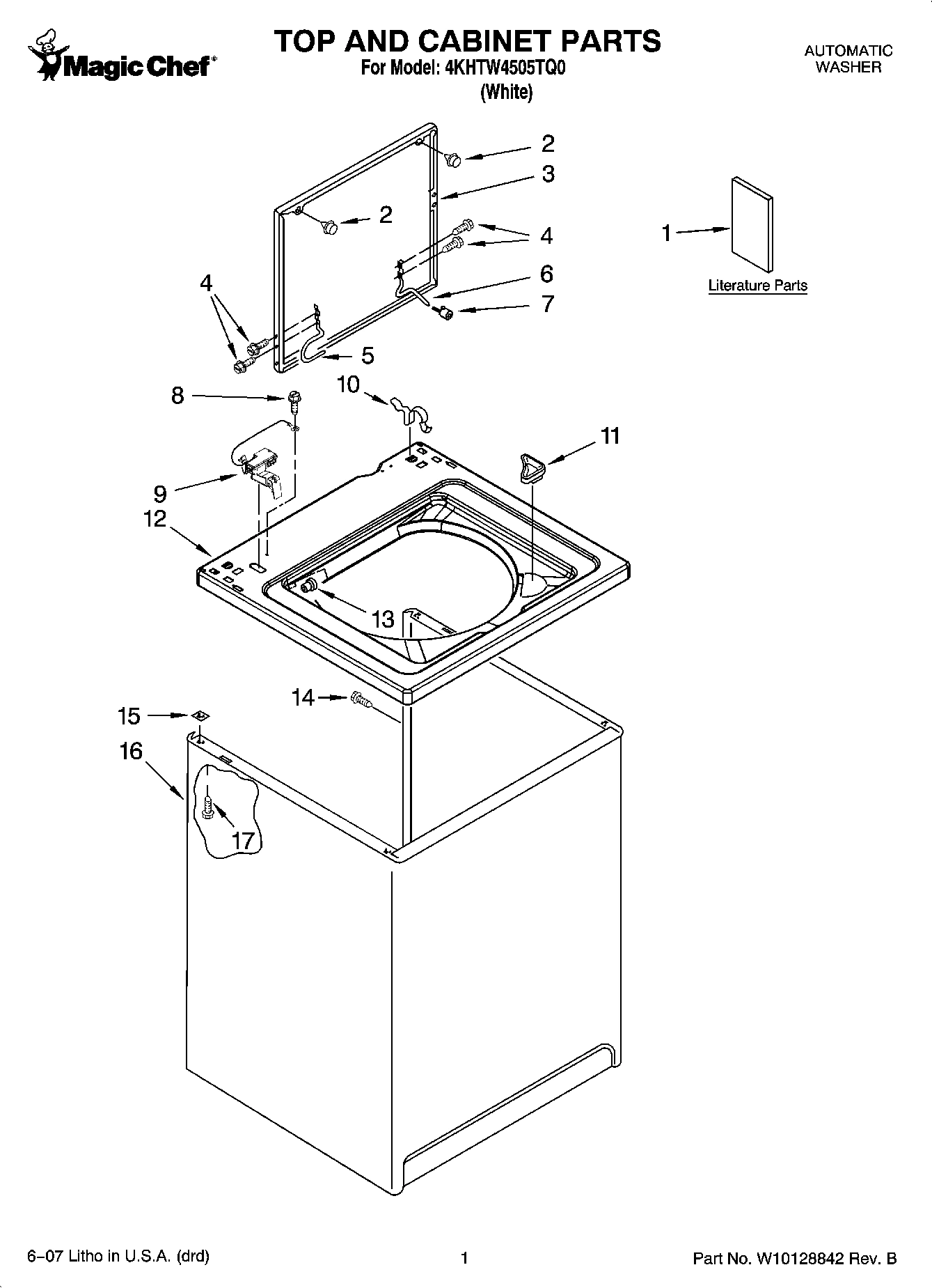 01 - TOP AND CABINET PARTS