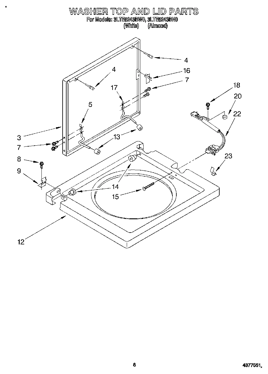 06 - WASHER TOP AND LID