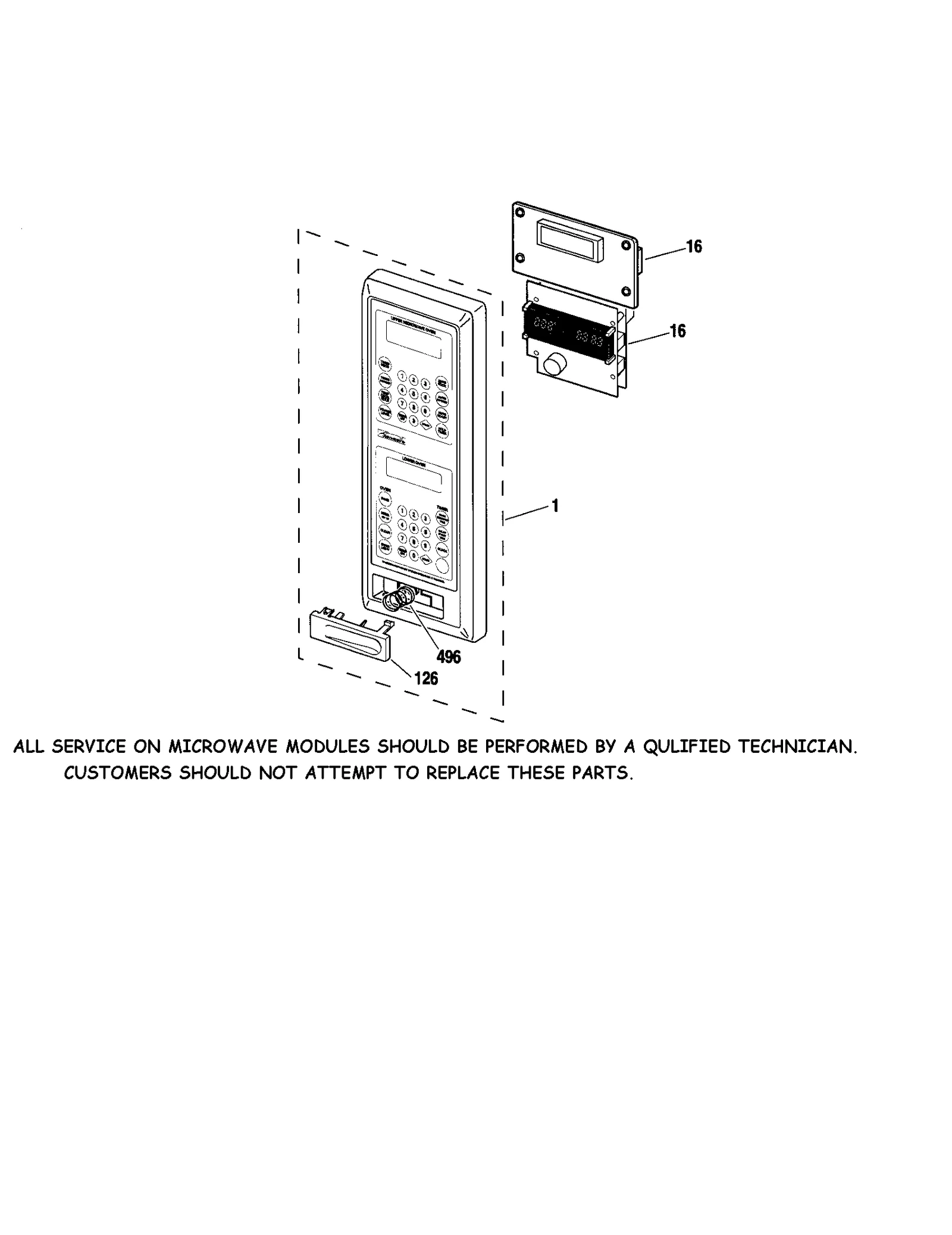 MICROWAVE CONTROL PANEL