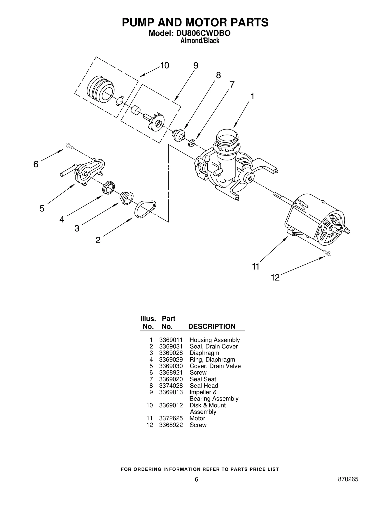 PUMP AND MOTOR PARTS