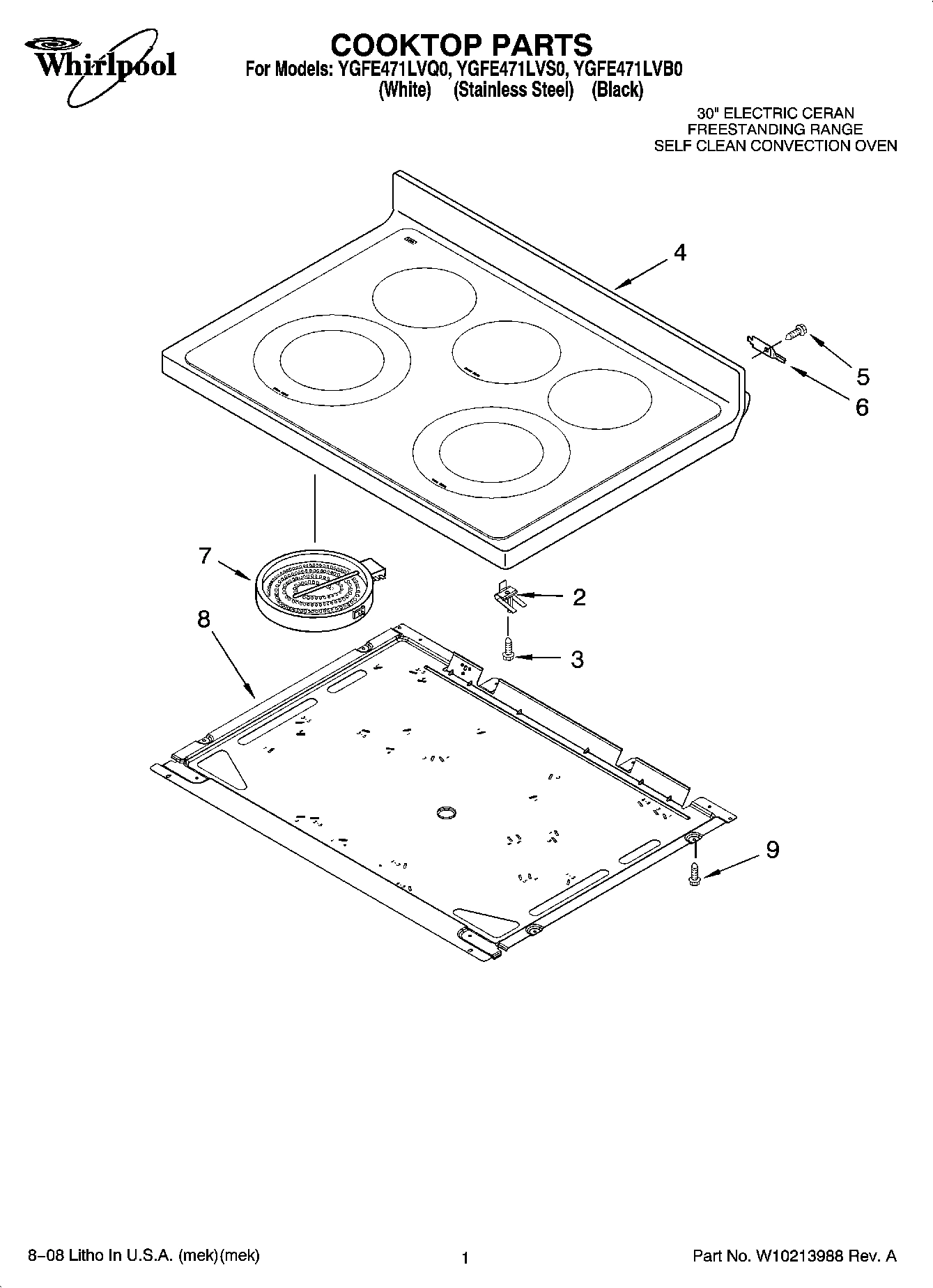01 - COOKTOP PARTS