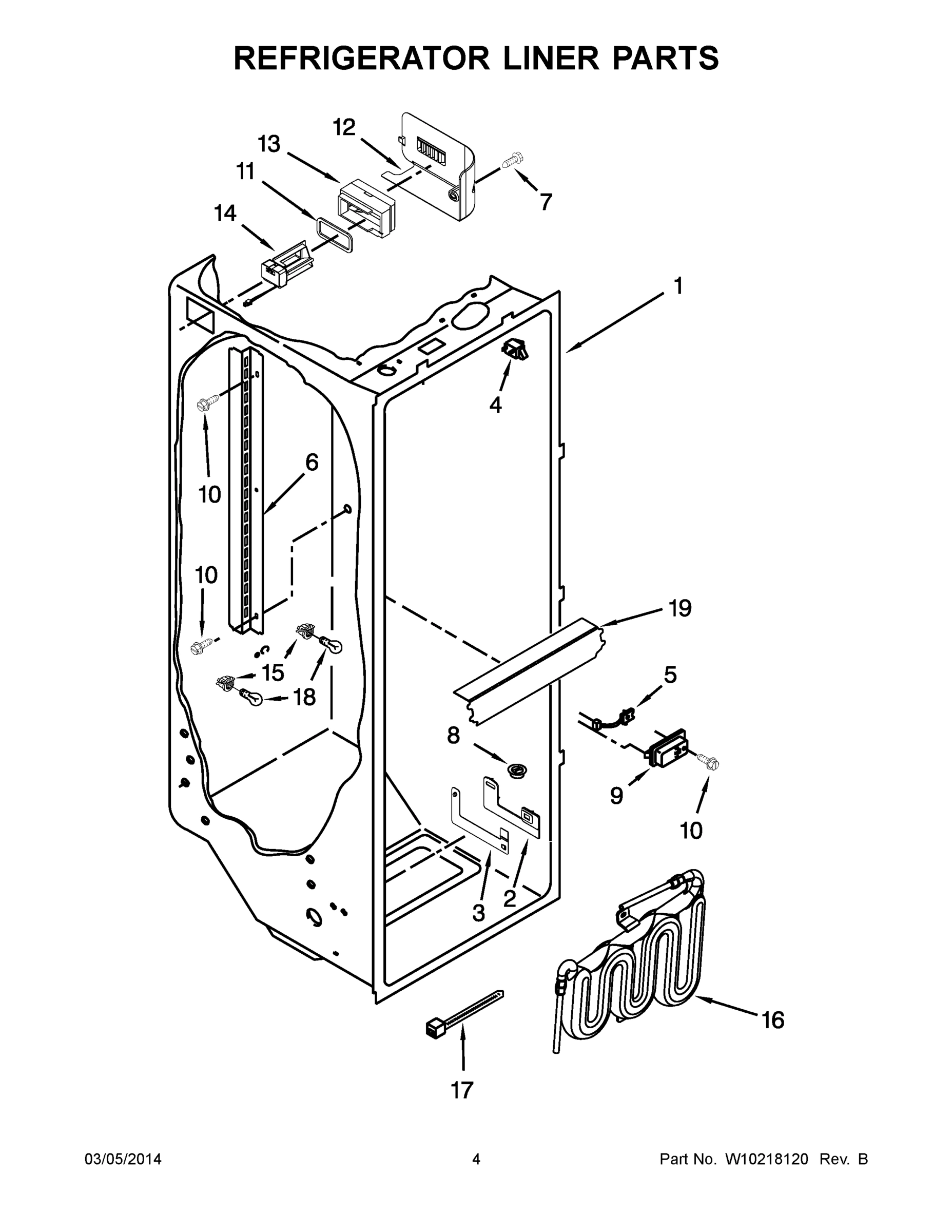 03 - REFRIGERATOR LINER PARTS