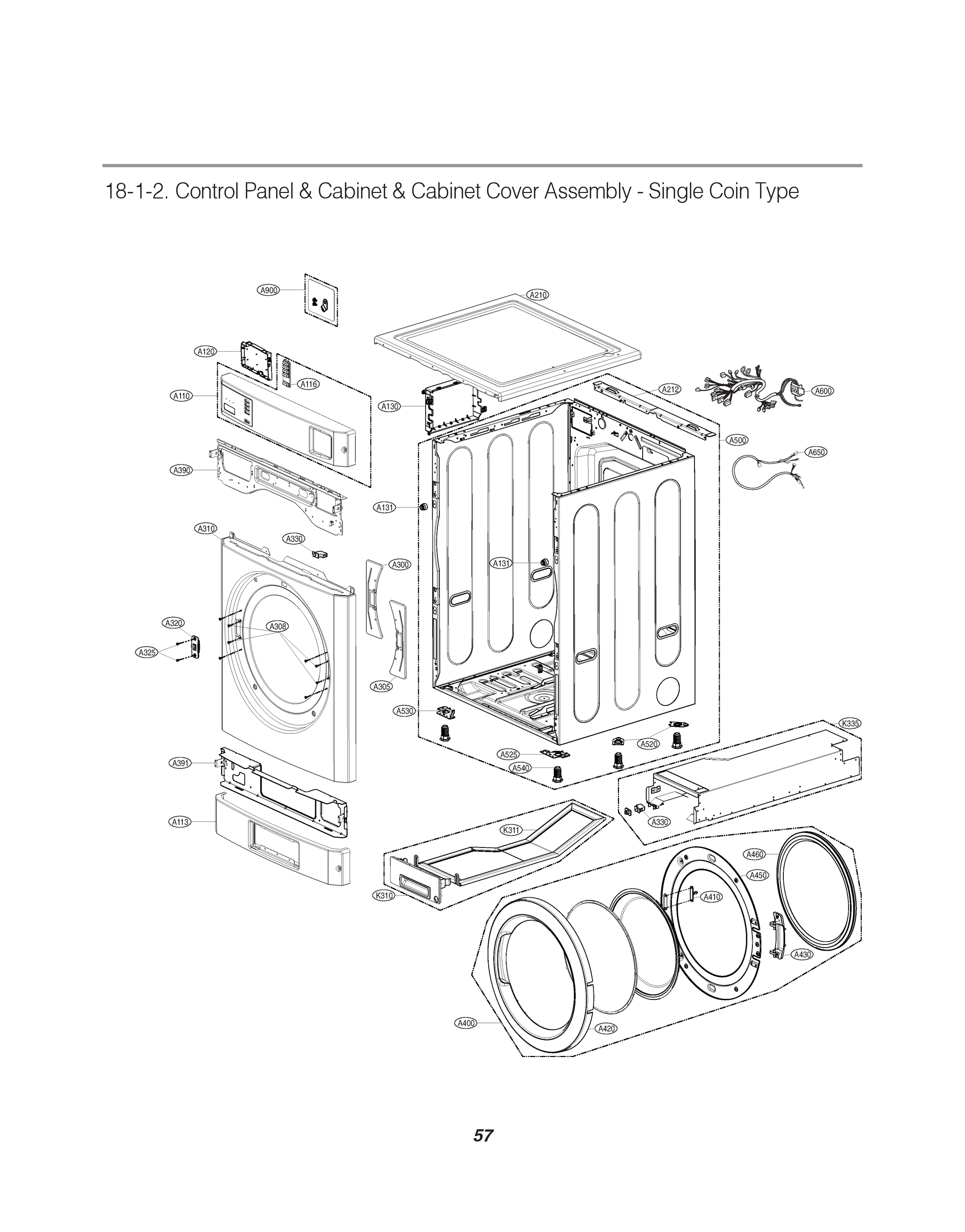 CONTROL PANEL & CABINET & CABINET COVER ASSEMBLY