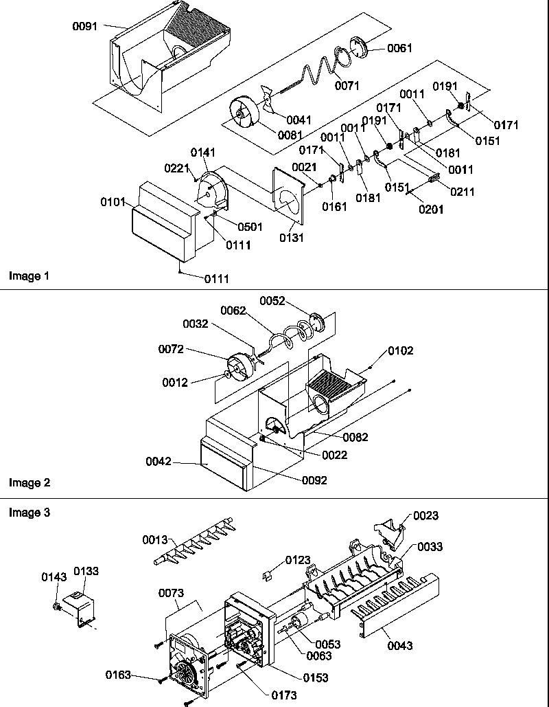 06 - ICE BUCKET AUGER AND ICE MAKER PARTS