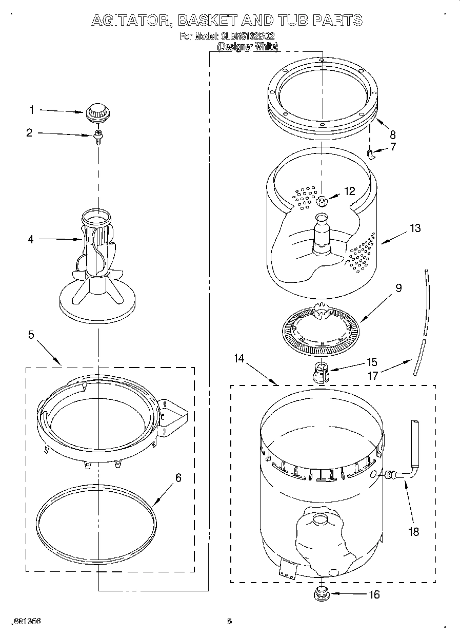 03 - AGITATOR, BASKET AND TUB