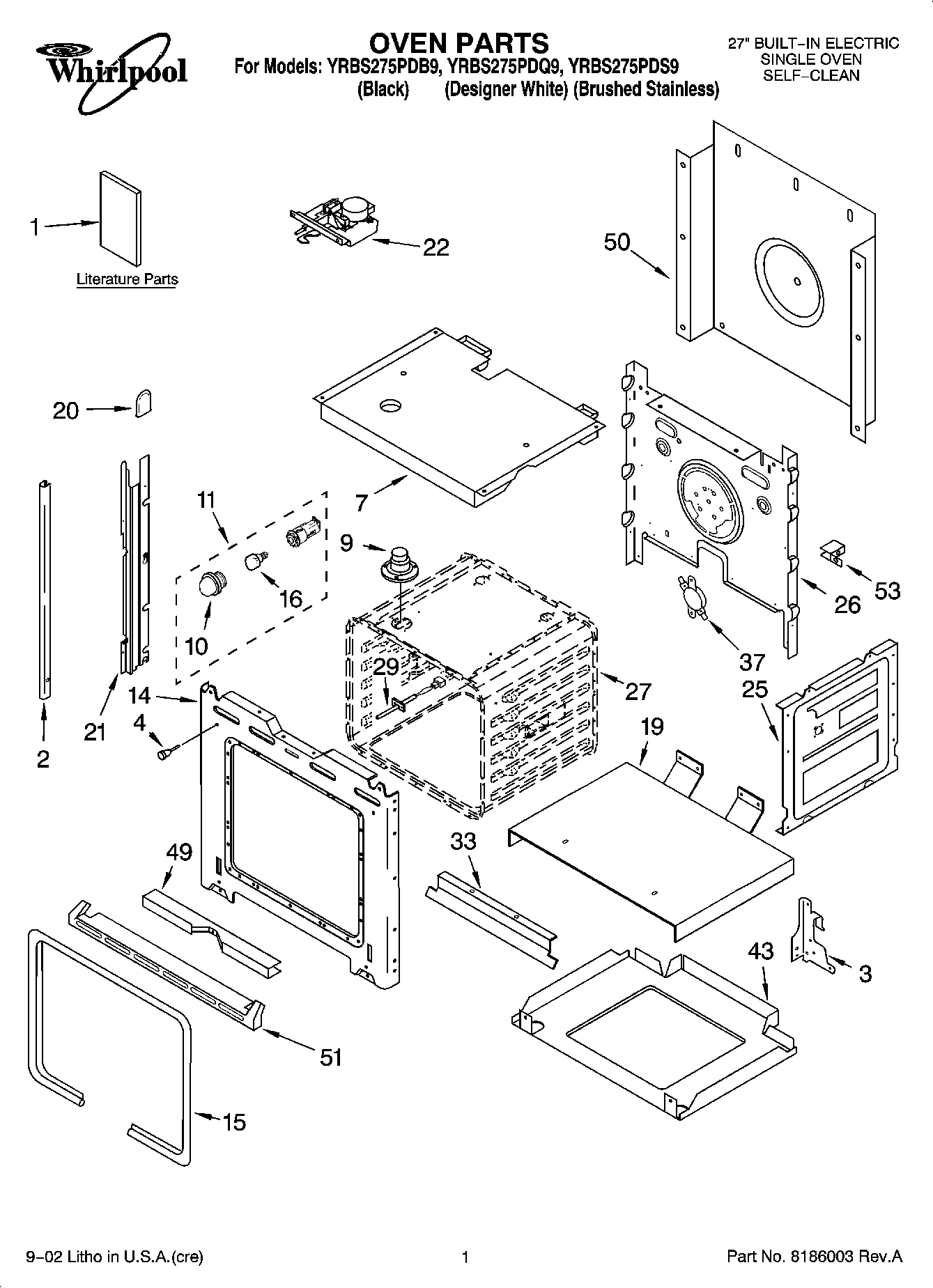 01 - OVEN PARTS