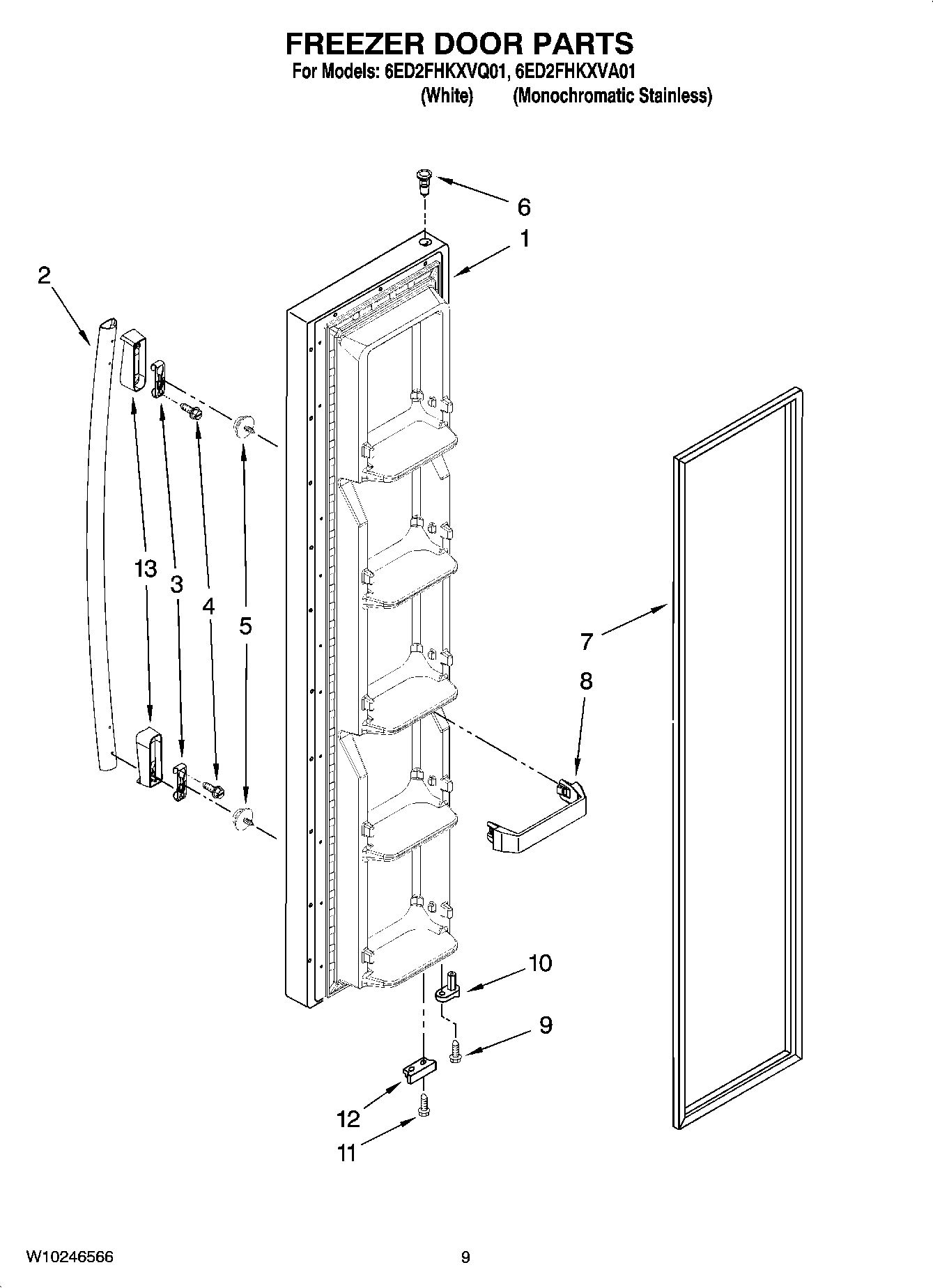 07 - FREEZER DOOR PARTS