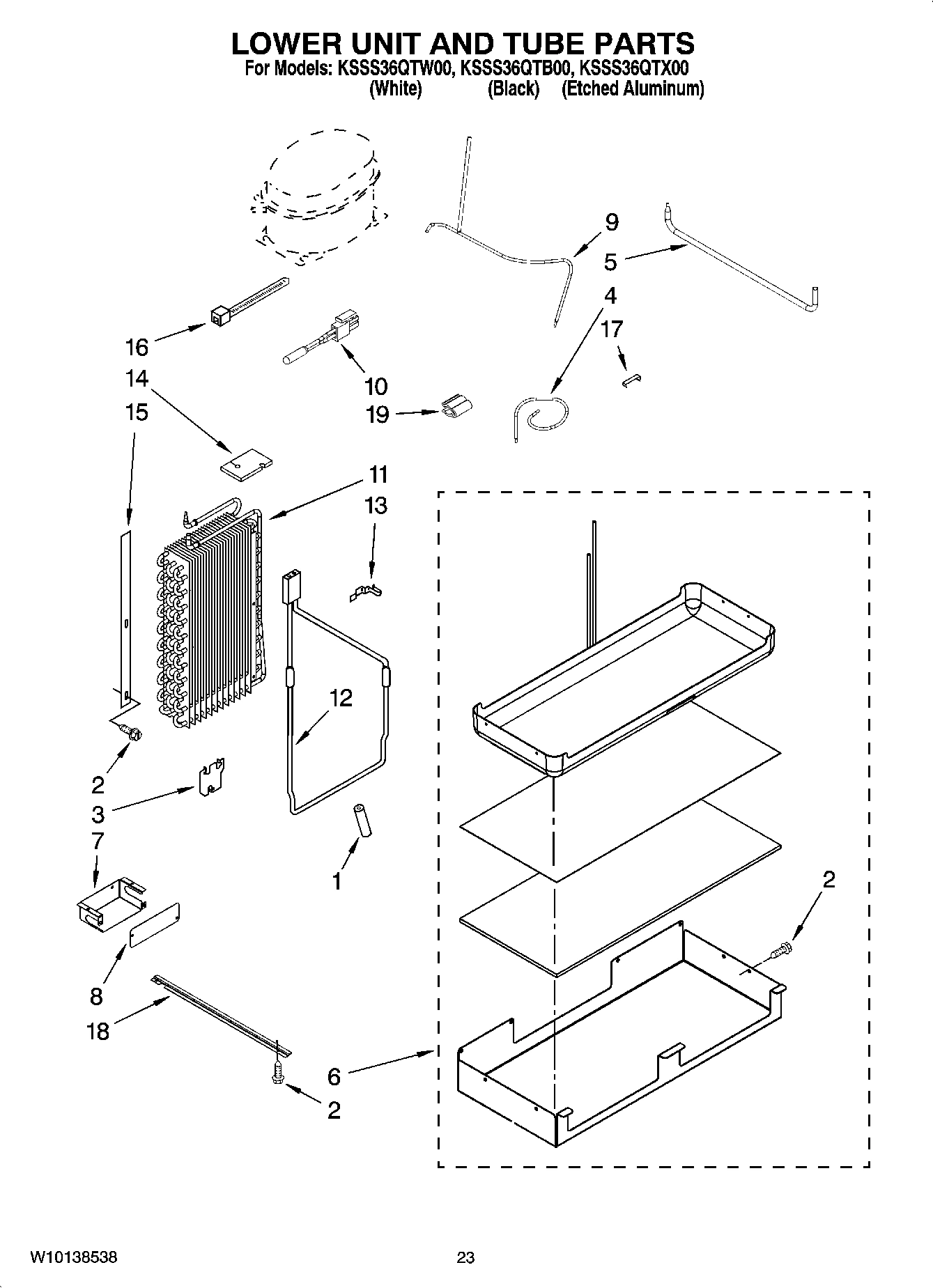 14 - LOWER UNIT AND TUBE PARTS