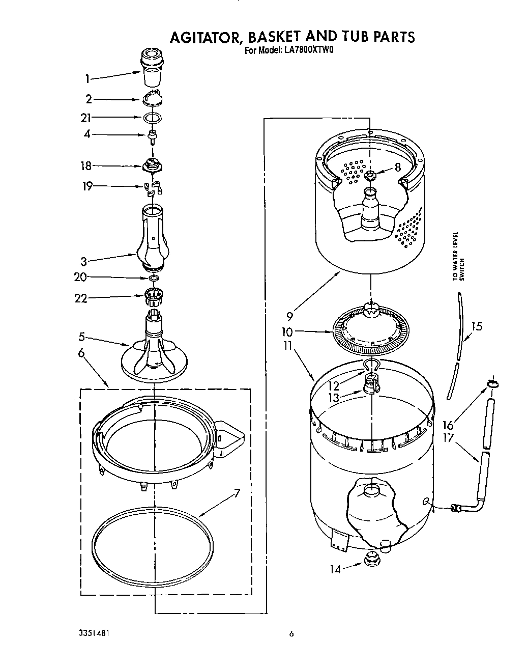 04 - AGITATOR, BASKET AND TUB