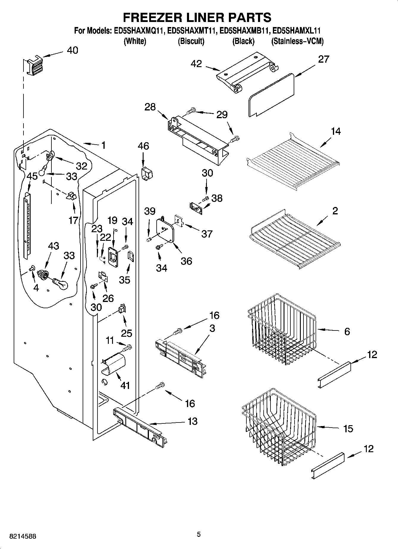 04 - FREEZER LINER PARTS