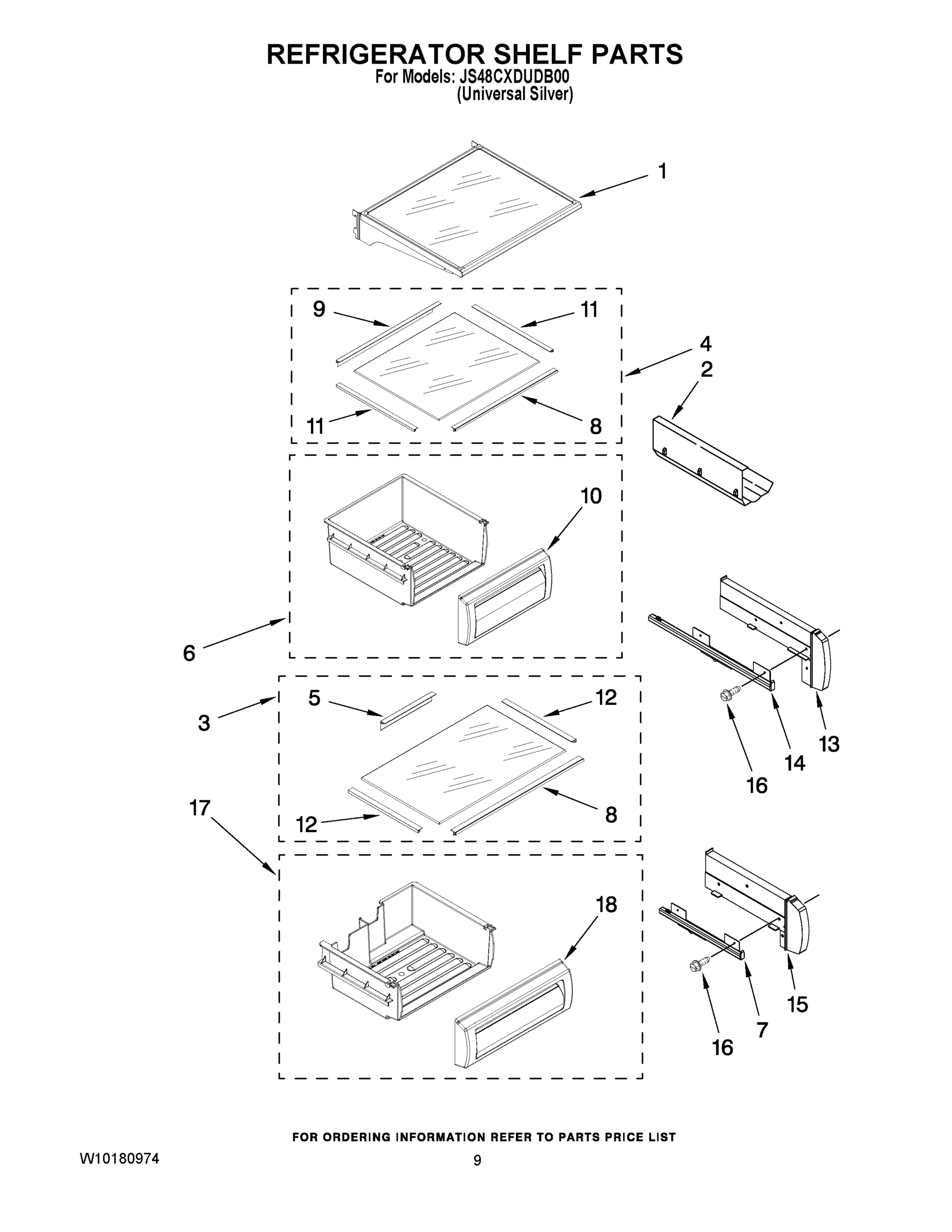 07 - REFRIGERATOR SHELF PARTS