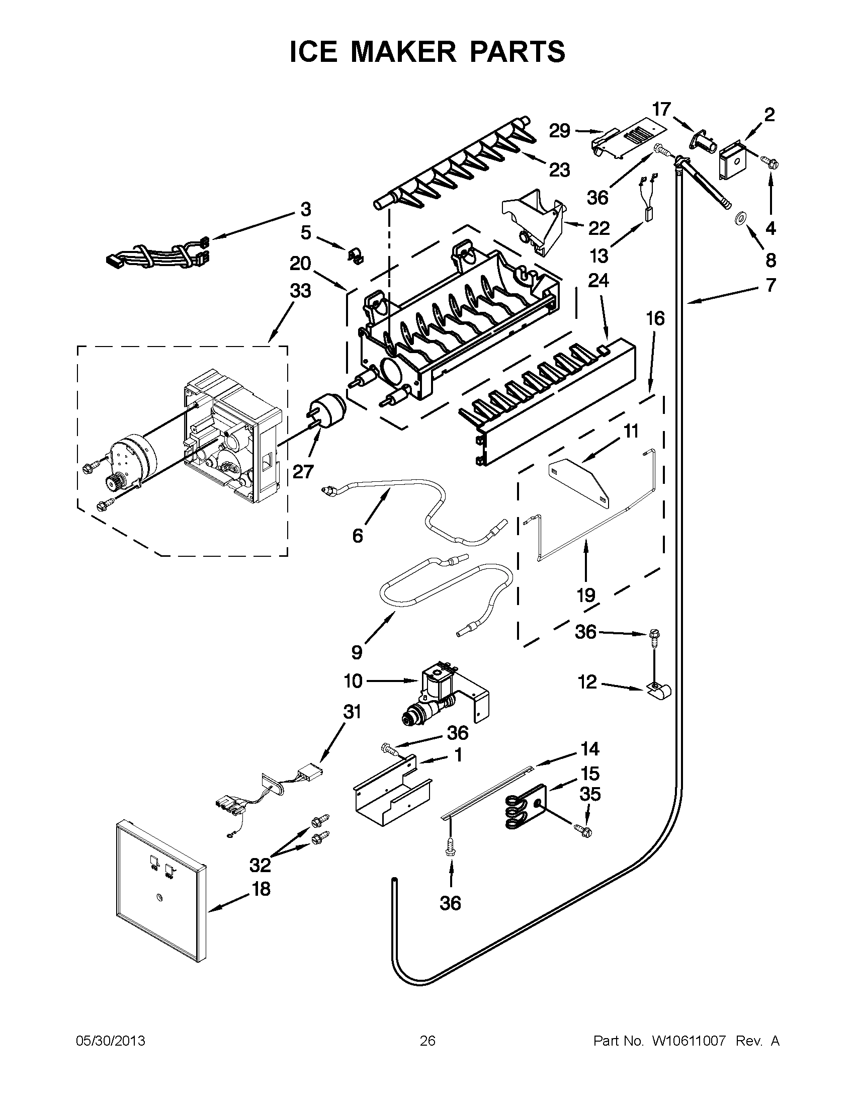 13 - ICE MAKER PARTS