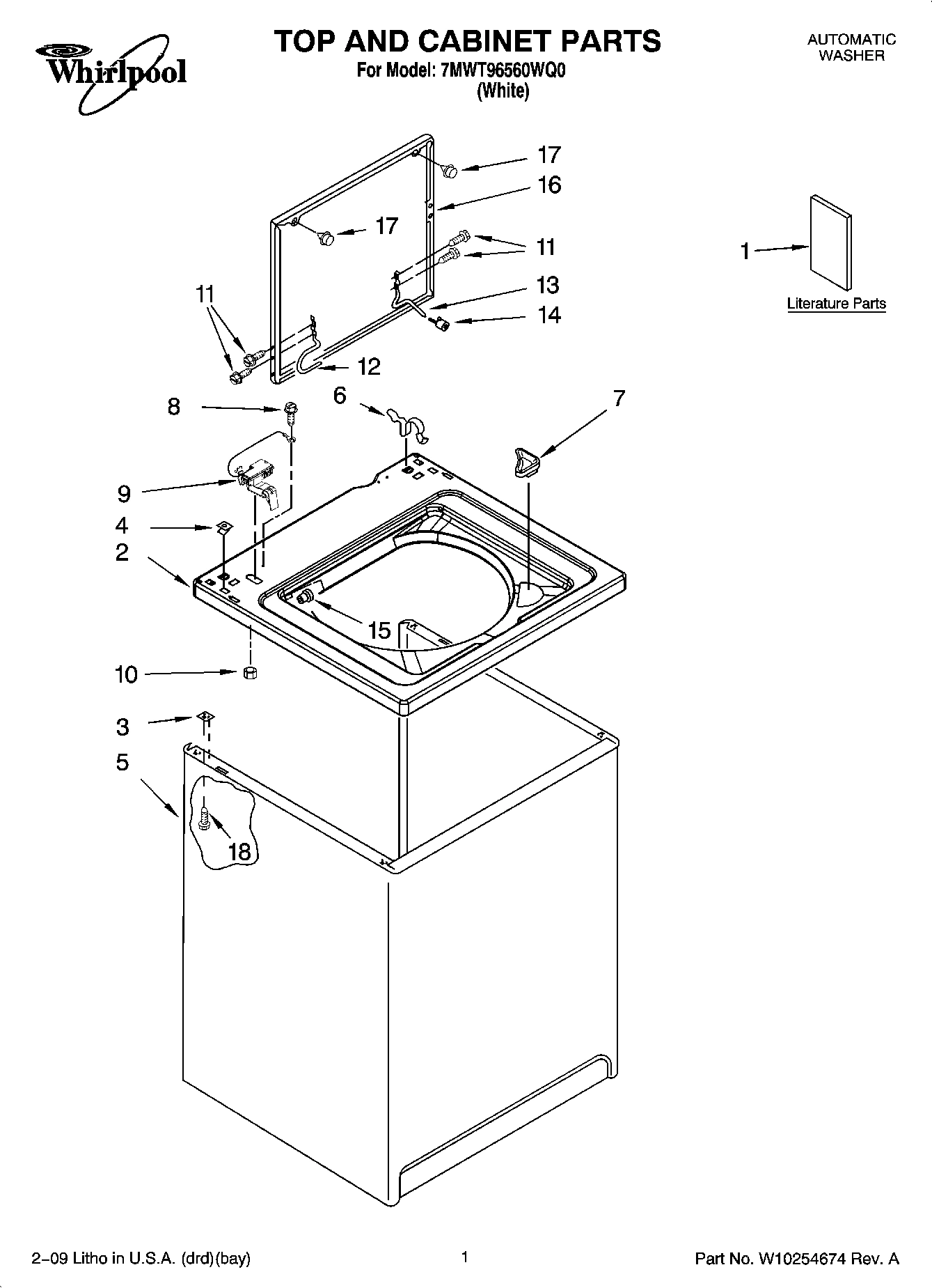 01 - TOP AND CABINET PARTS