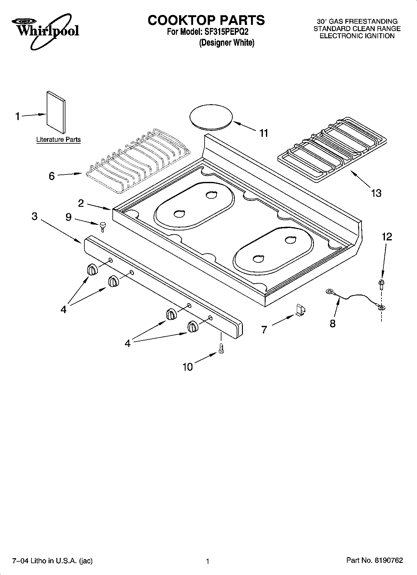 01 - COOKTOP PARTS