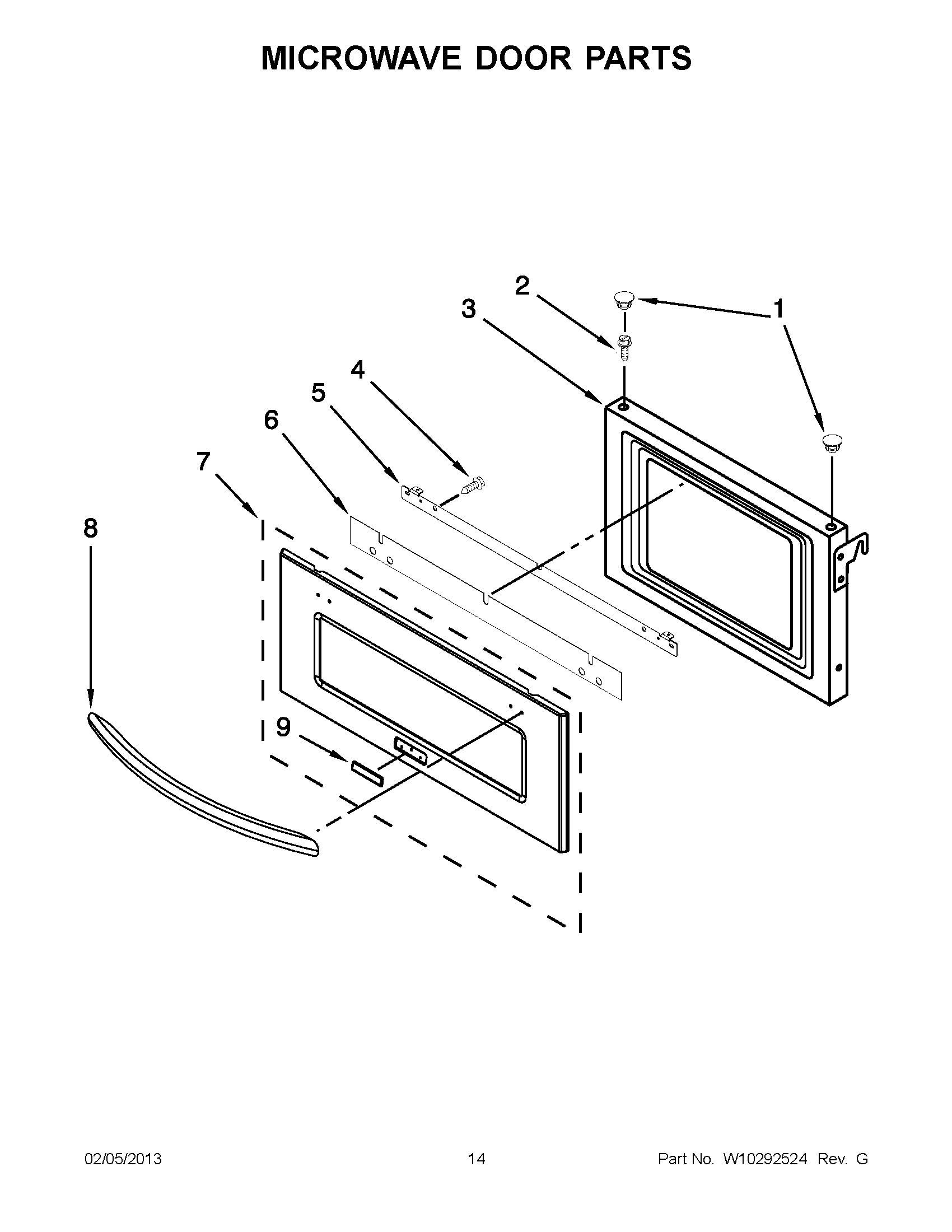 07 - MICROWAVE DOOR PARTS