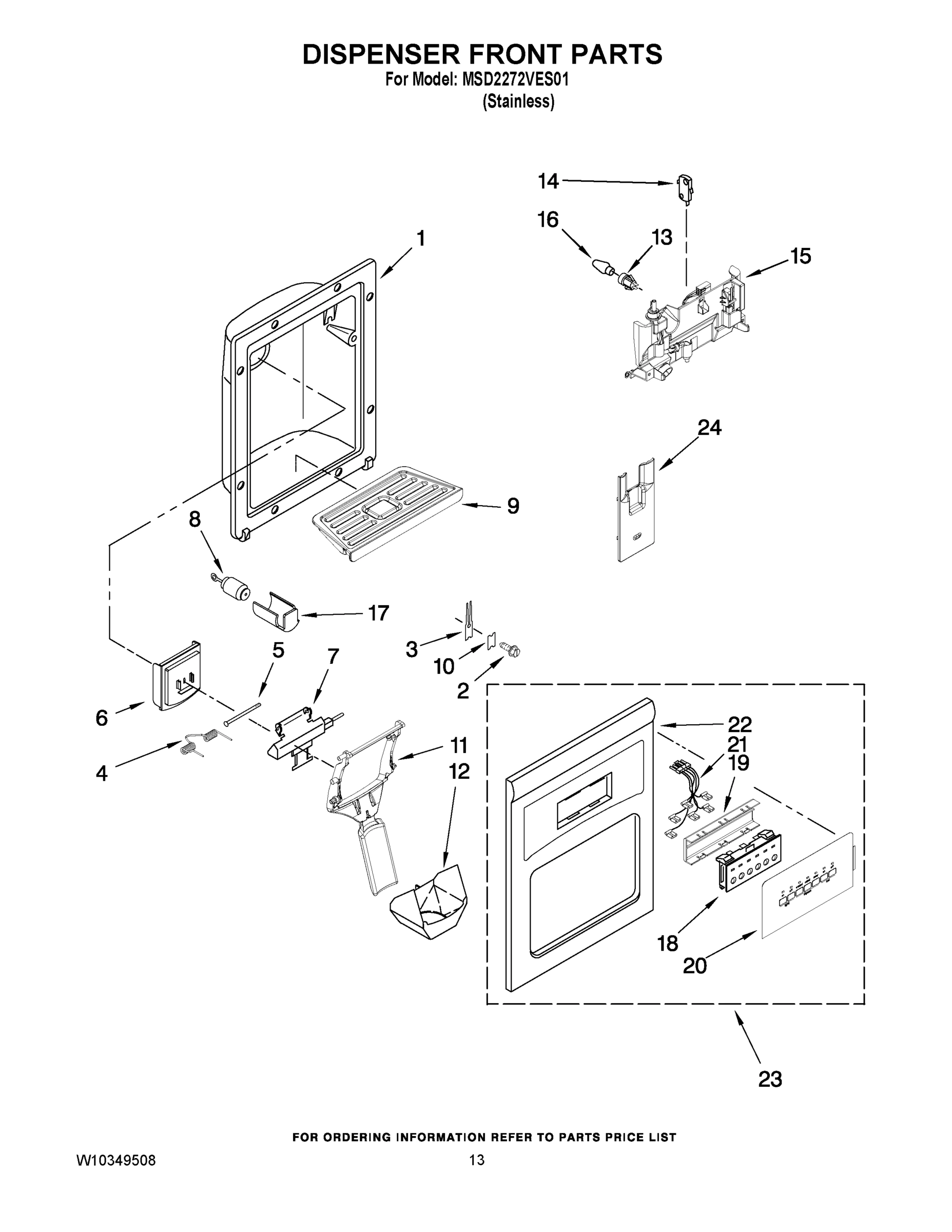 08 - DISPENSER FRONT PARTS