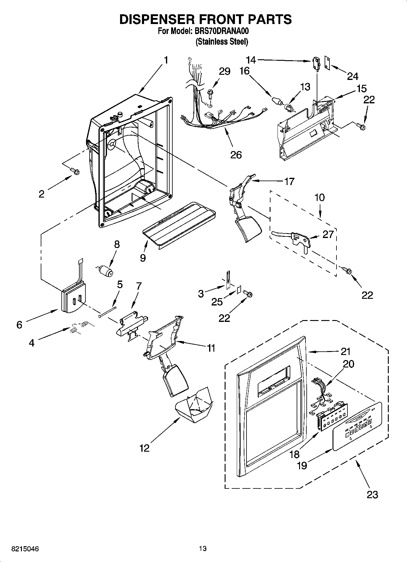 08 - DISPENSER FRONT PARTS