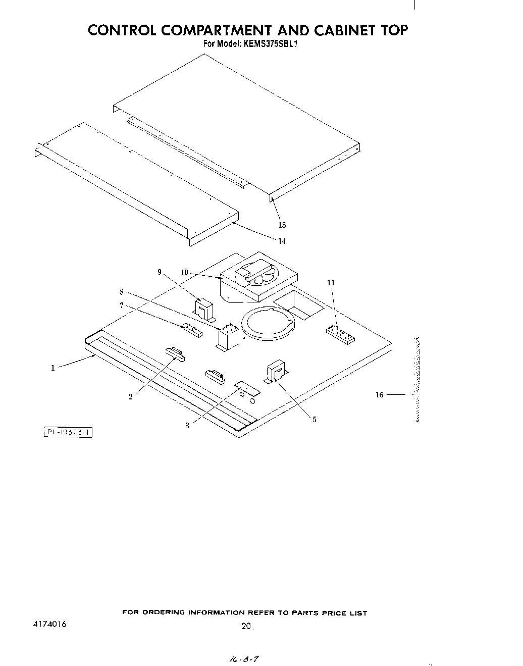 12 - CONTROL COMPARTMENT AND CABINET TOP