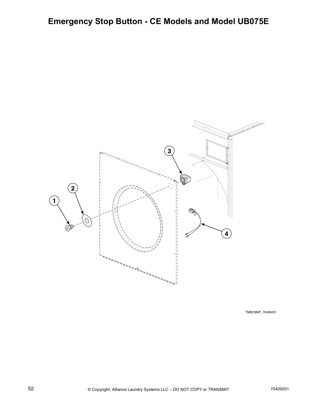 Emergency Stop Button - CE Models and Model UB075E